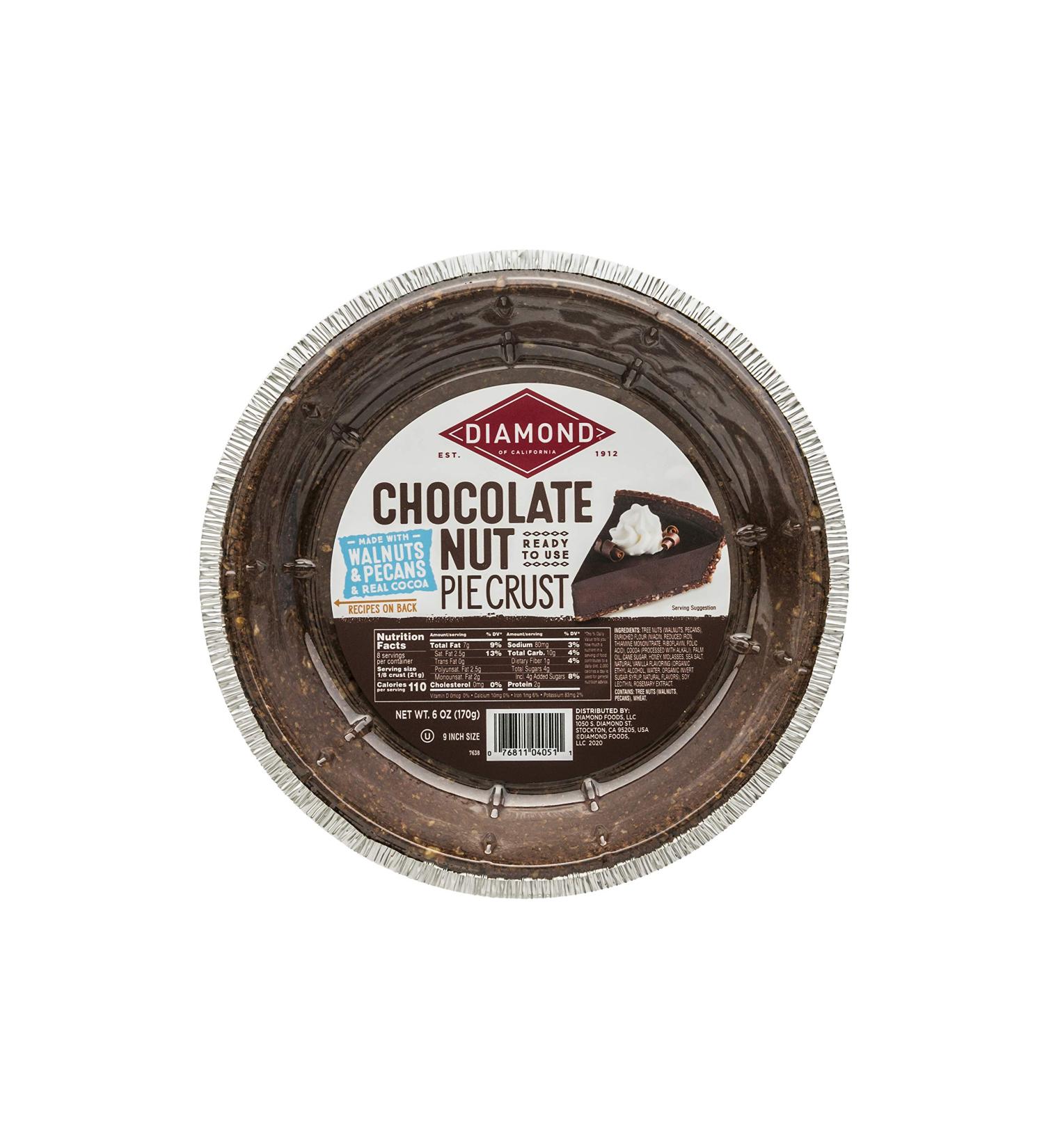Diamond of California Pie Crust  Chocolate Nut  6 oz  12 Pack - Buy Online on GoSupps.com