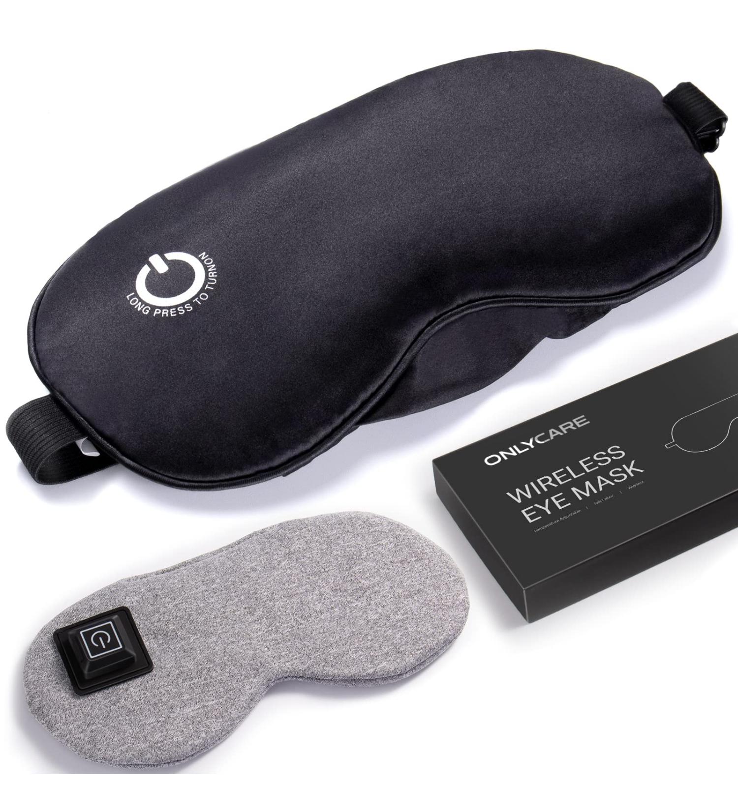 ONLYCARE Heated Eye Mask - Cordless Electric Warm Eye Compress for Dry Eyes USB Heating Pad for MGD Blepharitis & Sinus Relief Hot Therapy Sleep Mask in Real Silk - 1 Count - Buy Online on GoSupps.com