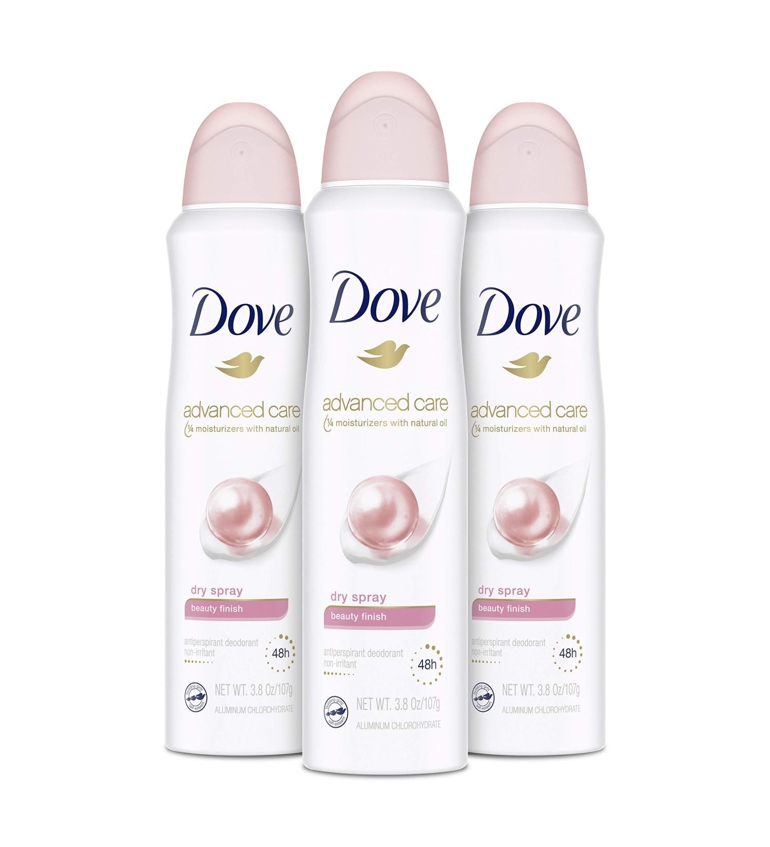 Dove Women's Dry Spray Antiperspirant Deodorant - Beauty Finish, 48hr Protection, Rose Scent - 3.8oz (Pack of 3) - Buy Online on GoSupps.com