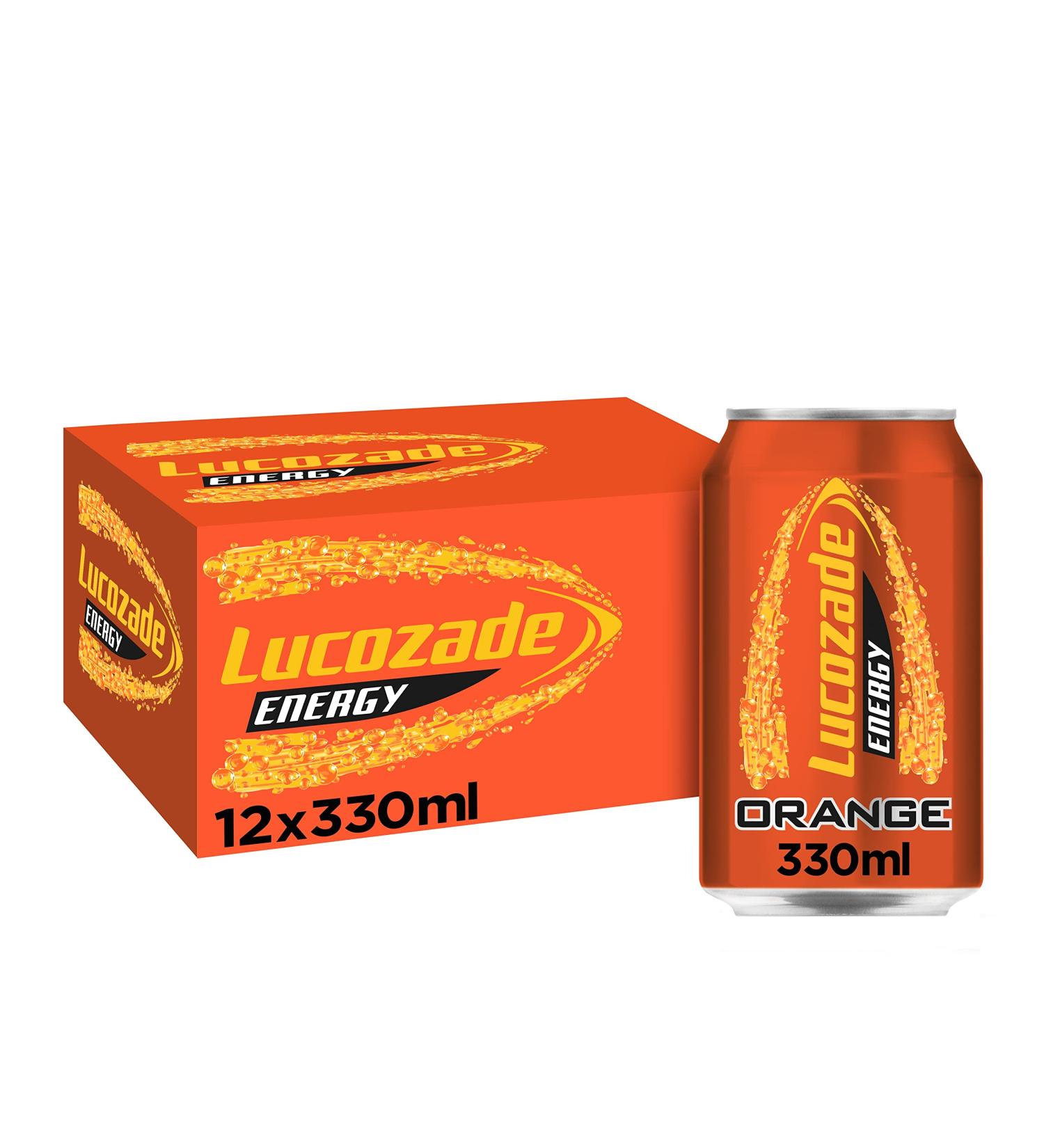 Lucozade Energy Orange 12x330ml: Delicious Energy Drink Multipack - Buy Online on GoSupps.com