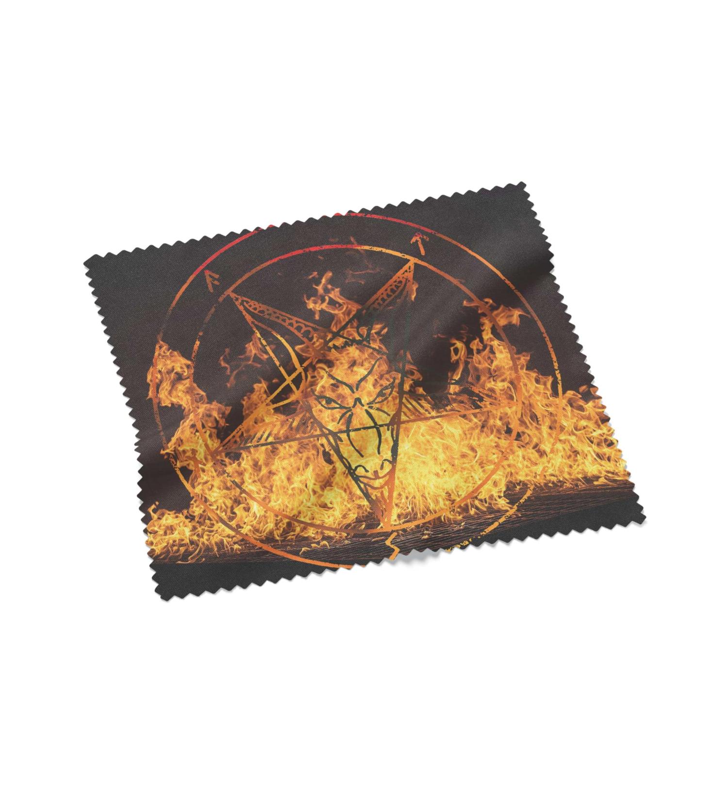 Urban Backwoods Baphomet Pentagram Sign Microfiber Cloth Glasses Cleaning Cloth