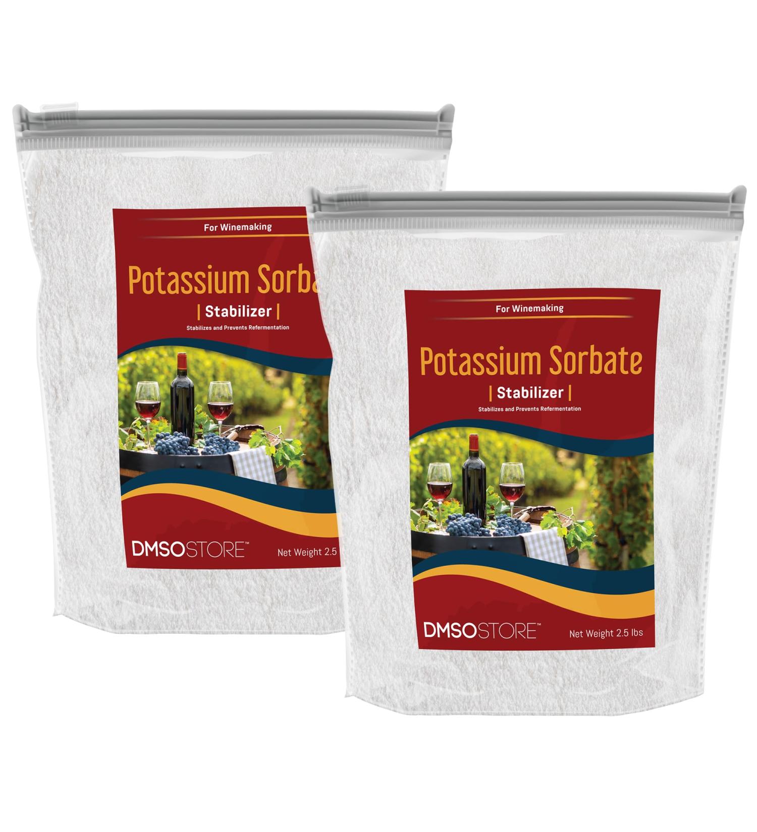 Potassium Sorbate Stabilizer for Wine Making | Powder 5 lb. Food-Grade Preservative for Longer Freshness and Extended Life Cycle - Buy Online on GoSupps.com
