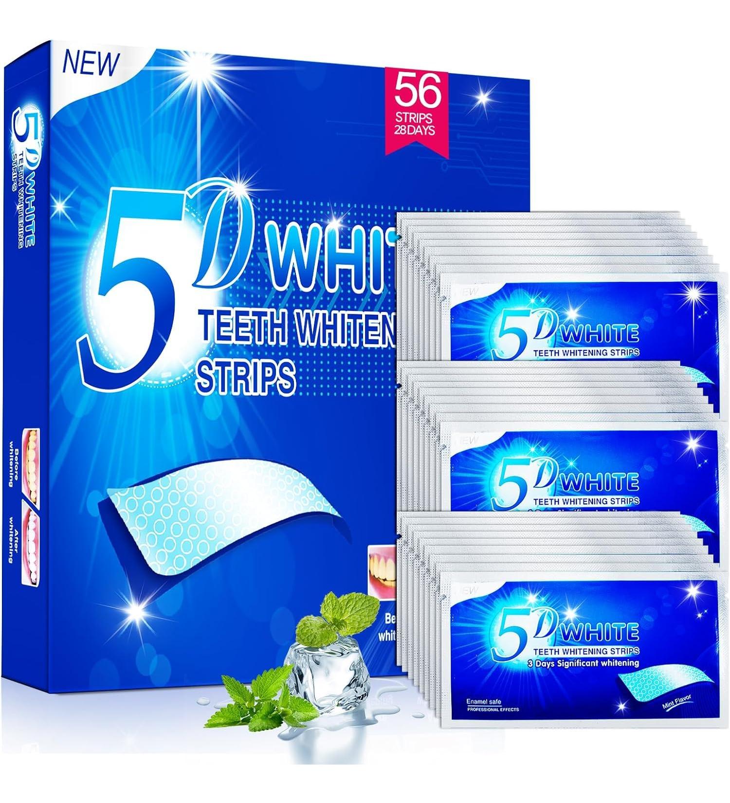 Teeth Whitening Strips Tooth Whitening Kits at Home Teeth whitening Strips Sensitive Teeth Whitening Strips Teeth Whitener 28 Packs 56 Pcs Blue - Buy Online on GoSupps.com