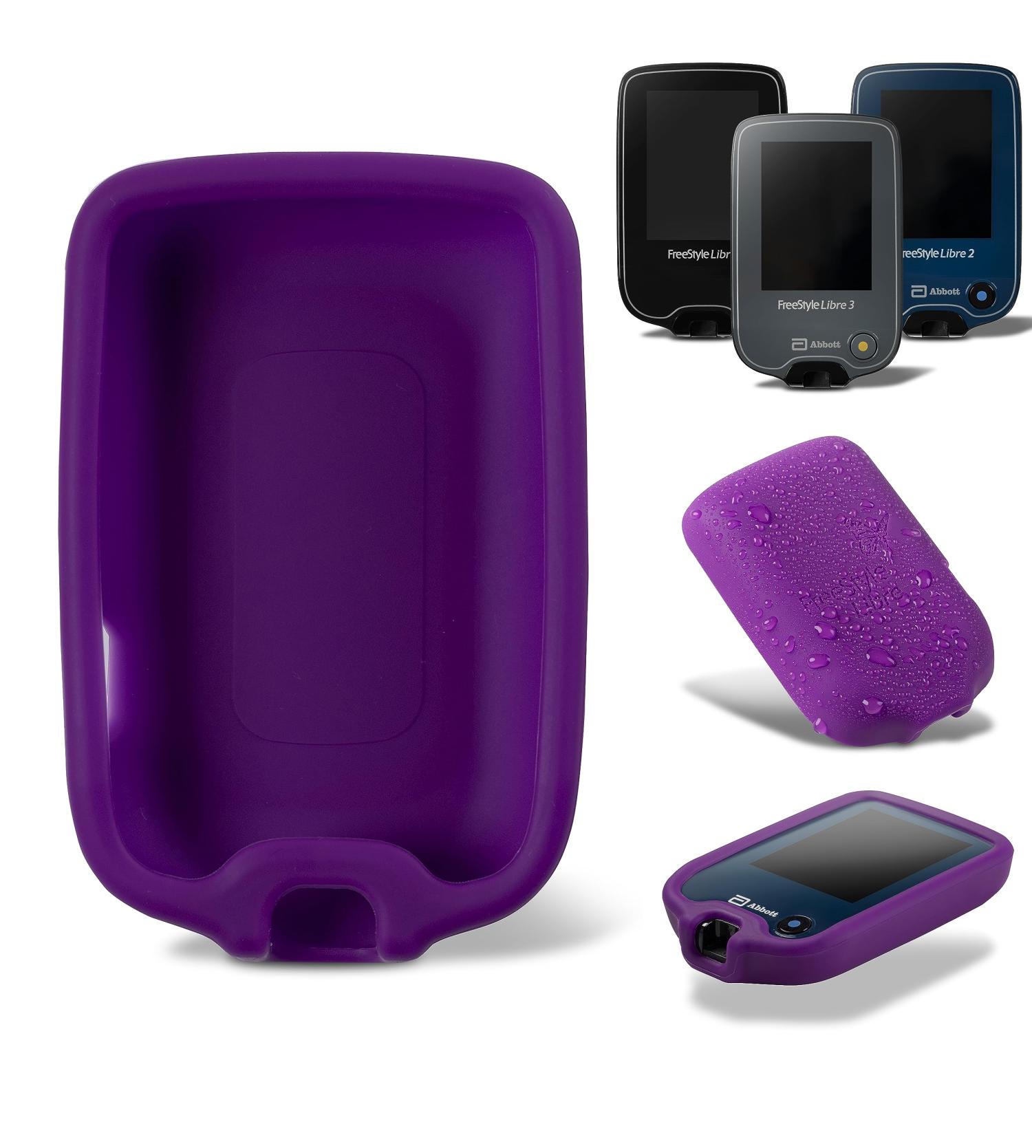 Patchinga Soft Silicone Protective Cover for Freestyle Libre Reader 1 2 & 3 - Shockproof Anti-Slip Scratch Resistant - Available in 9 Colors (Purple) - Buy Online on GoSupps.com