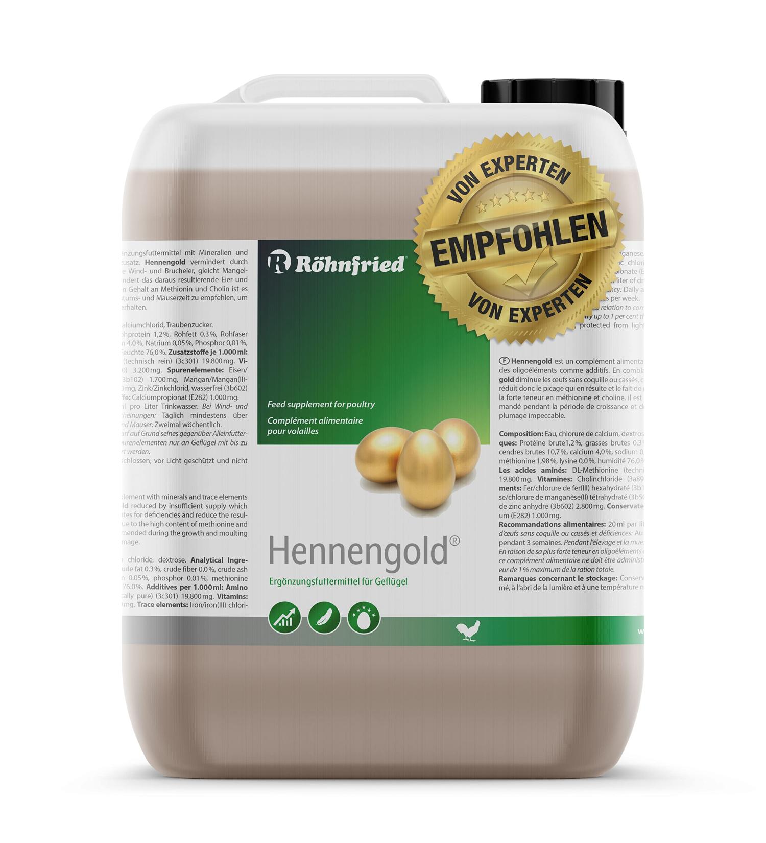 Buy R hnfried Hennengold 5000 ml - Optimize Feather Growth & Health for Chickens & Poultry - Best Price & Fast International Shipping - Buy Online on GoSupps.com