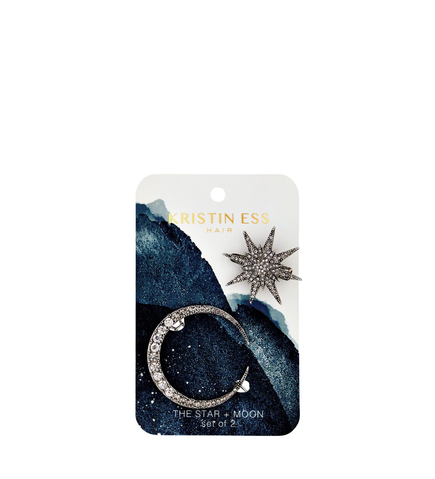 Kristin Ess Star & Moon Hair Clips Set - Celestial Hair Accessories - Buy Online on GoSupps.com