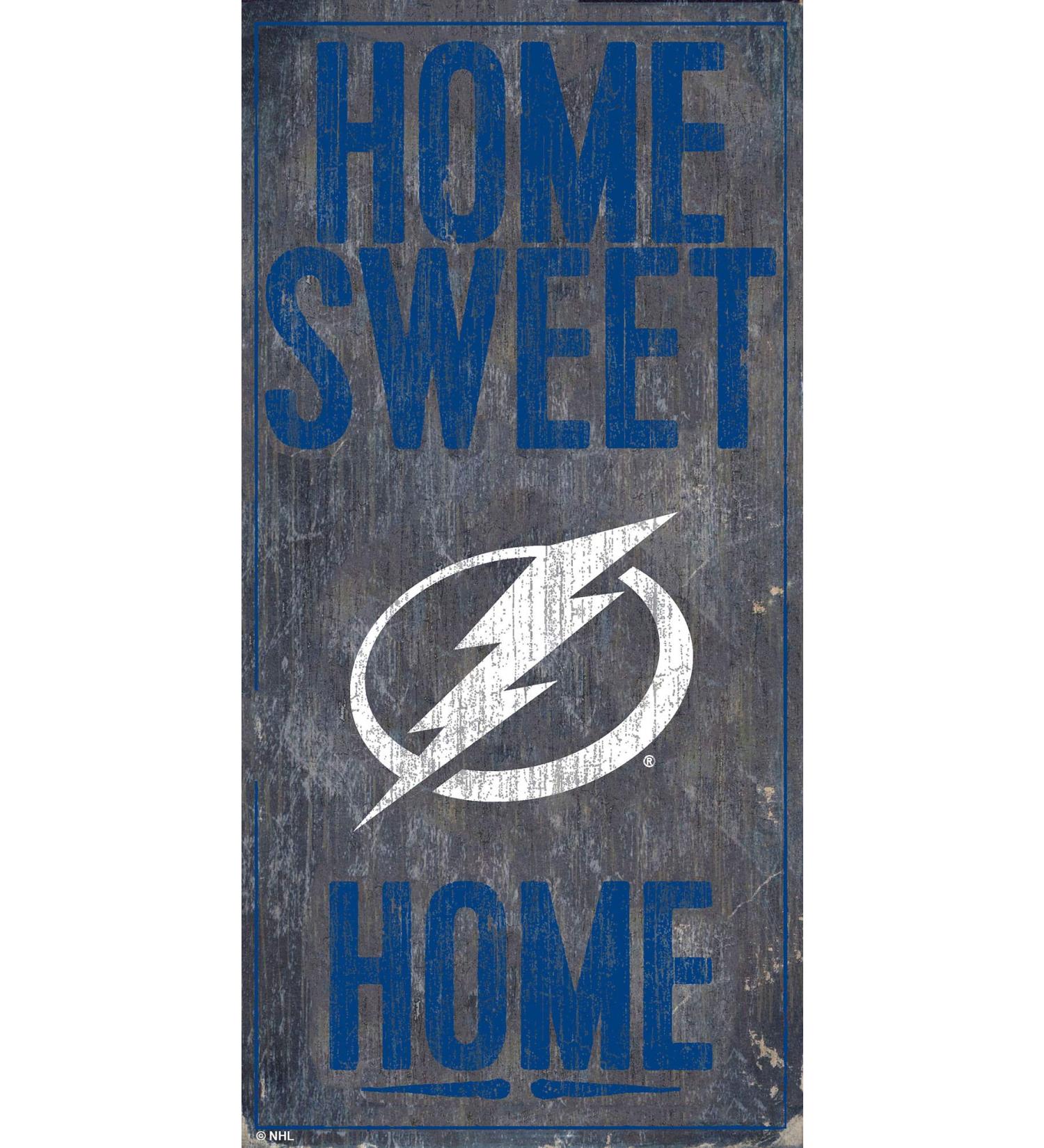 NHL Tampa Bay Lightning Unisex Tampa Bay Lightning Home Sweet Home, Team Color, 6 x 12
