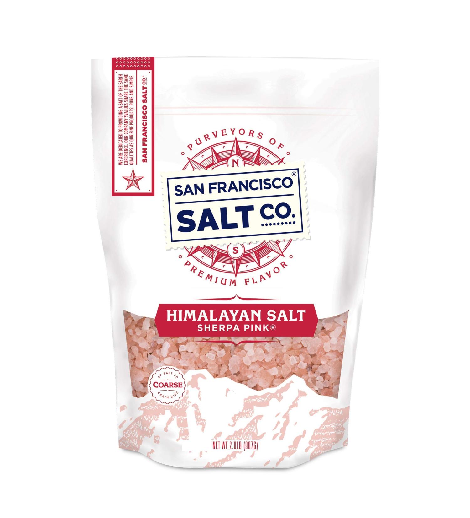 Sherpa Pink Himalayan Salt - 2 lb. Coarse Grain for Grinders - 2 Pound Bag (Pack of 1) - Buy Online on GoSupps.com