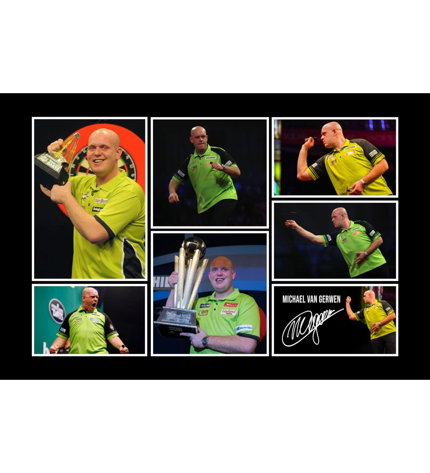 RJR PRINTS Michael Van Gerwen Signed 12x8 Photo Print - Perfect Darts Autograph Gift | International Shipping Available - Buy Online on GoSupps.com