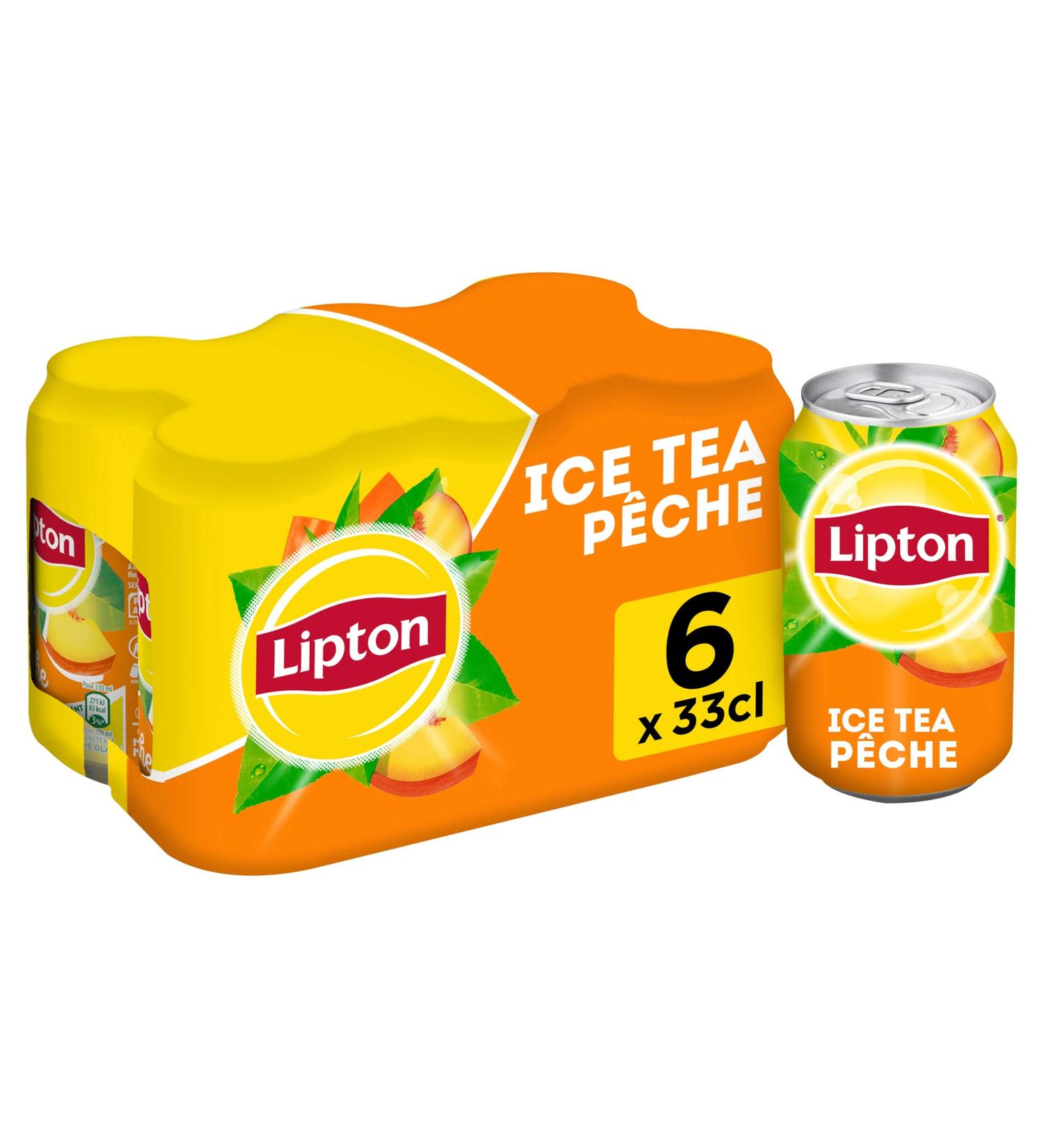 Lipton Ice Tea Saveur P che 6 x 33 cl - Buy Online on GoSupps.com