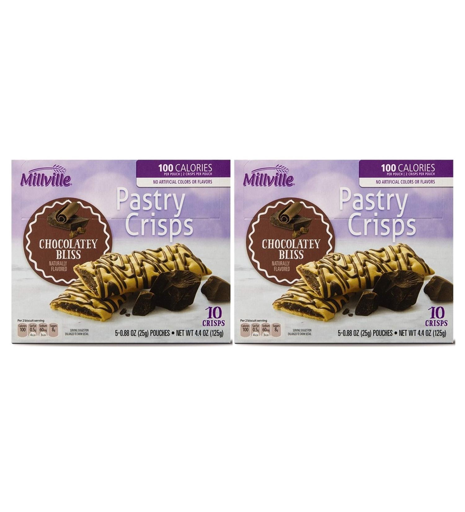 Millville Chocolatey Bliss Naturally Flavored Pastry Crisps Bars - 2 Pk (20 ct)