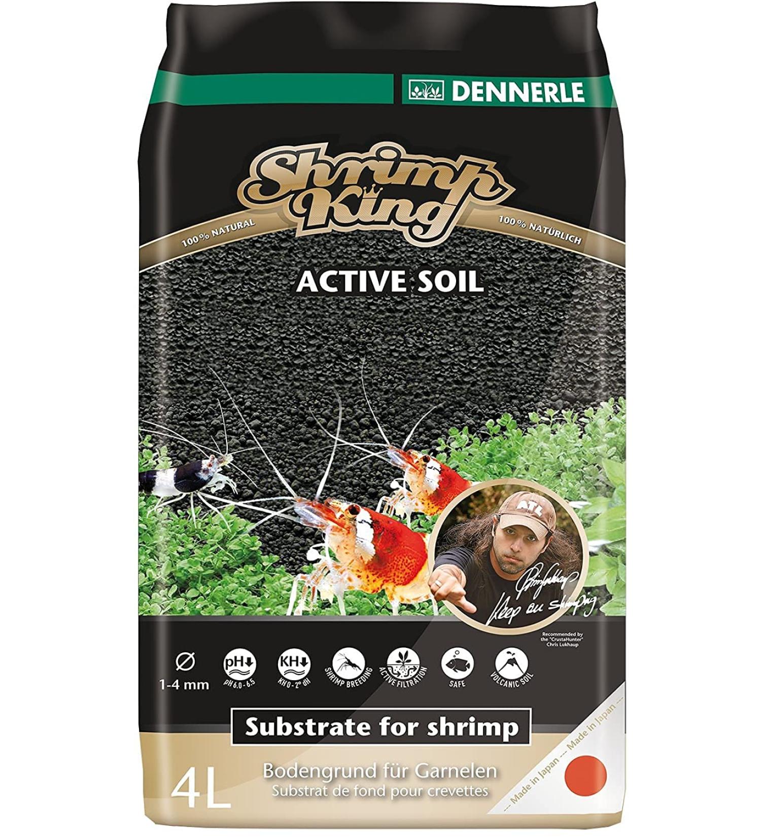 Shrimp King Active Soil 4 liters - substrate for shrimp and aquascaping