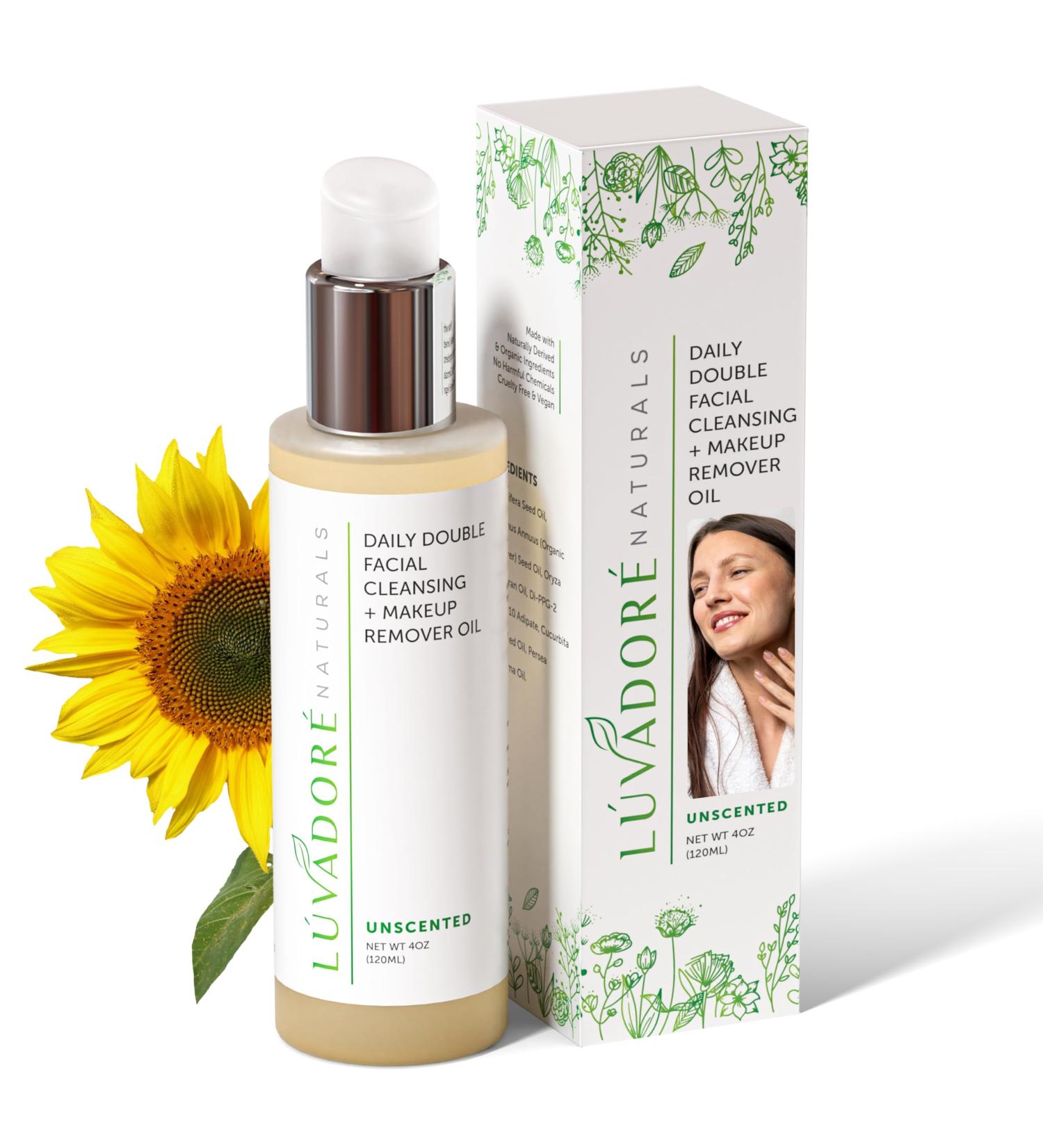 Daily Double Face Wash and Makeup Remover 2-in-1 Oil Face Cleanser Hydrating Facial Cleanser with Grapeseed Oil Avocado Rice Removes Makeup Impurities for Smooth Skin Facial Cleanser + Makeup Remover Oil - Buy Online on GoSupps.com
