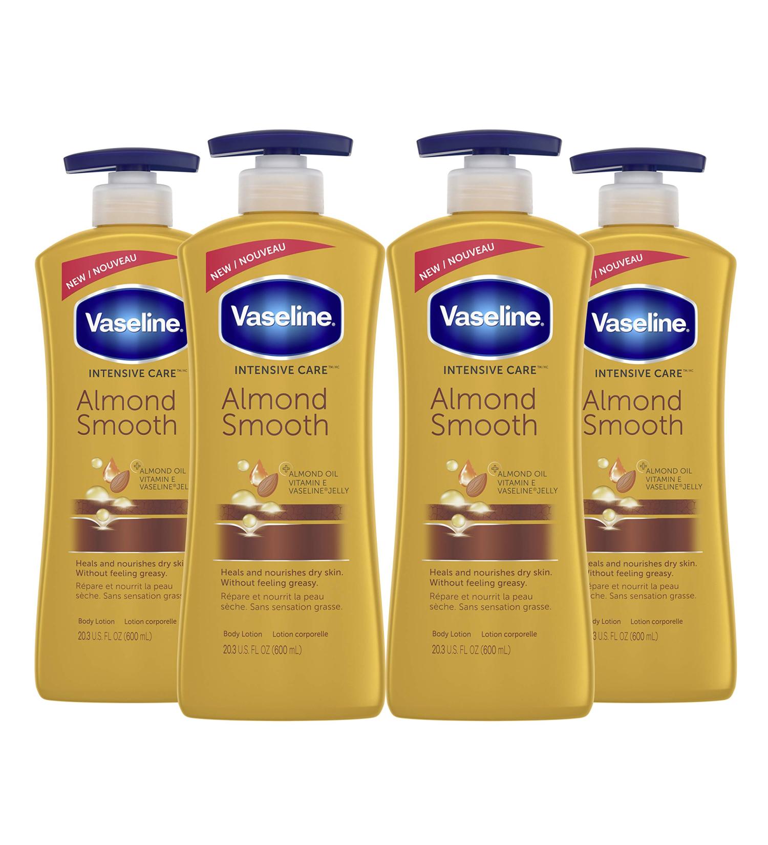Vaseline Intensive Care Almond Smooth Skin Lotion 20.3 oz - 4 Pack - Buy Online on GoSupps.com