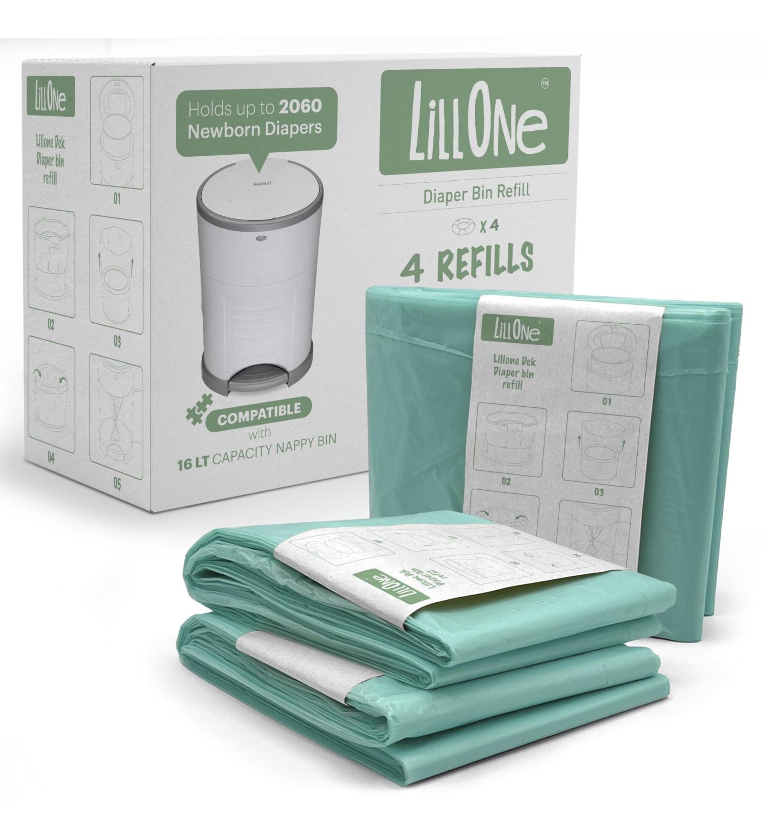 Lillone DEK 4 Long-Lasting Refill Film - Compatible with Korbell 16L Decor Classic & Litter Champ - Antibacterial Odor Protection for Diapers - Buy Online on GoSupps.com