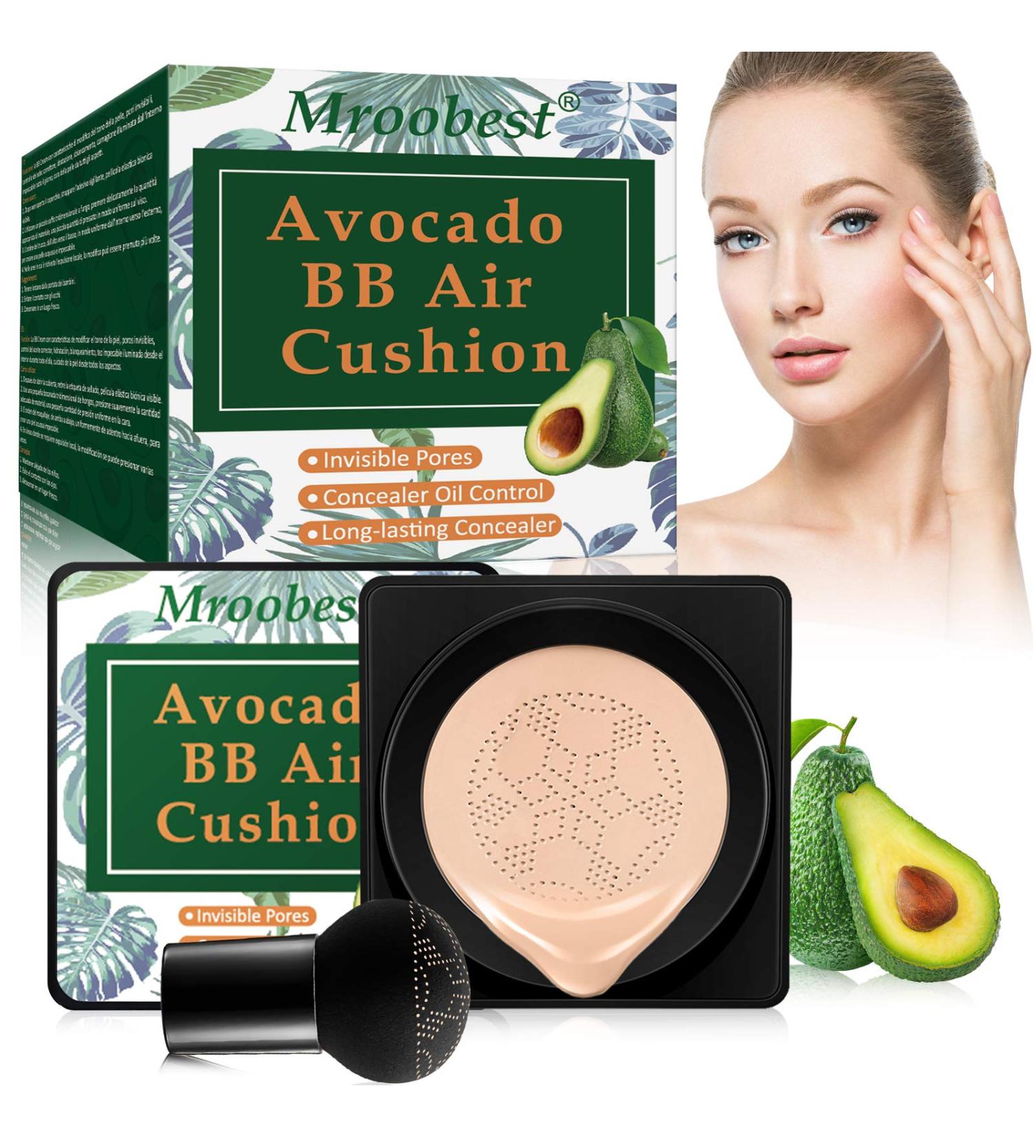BB Air Cushion Avocado BB CC Cream - All-Day Nude Makeup Foundation | Moist, Even Skin Tone | 1.05 Oz - Buy Online on GoSupps.com