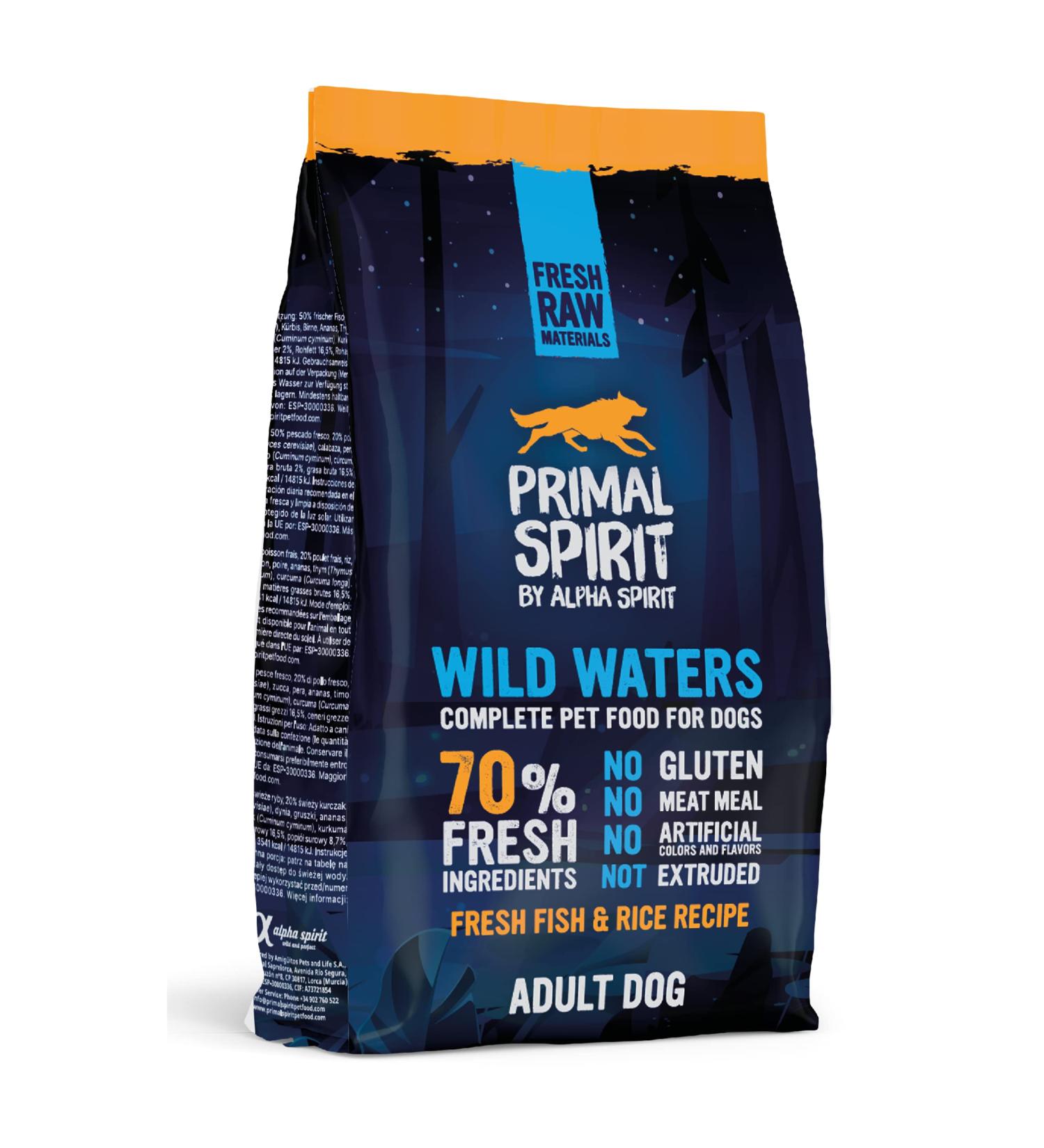 Primal Spirit 8436586310875 70% Wild Waters Adult Dog Food 1 Kg
