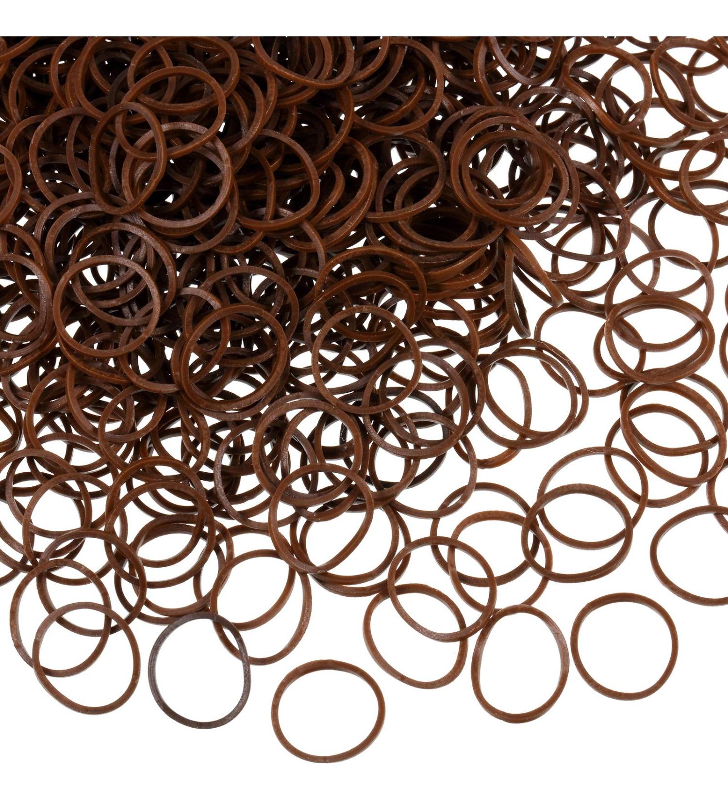 1000 Dark Brown Mini Rubber Bands for Kids' Hair Braids - Soft Elastic Hair Accessories - Buy Online on GoSupps.com