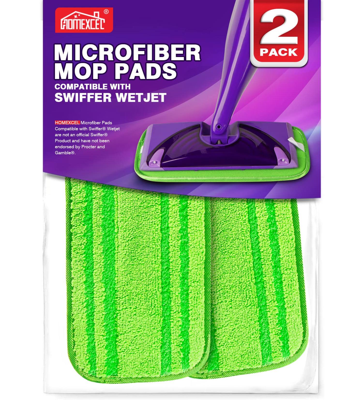 HOMEXCEL Microfiber Mop Pads - Reusable & Washable Swiffer WetJet Refills (Pack of 2) - Buy Online on GoSupps.com