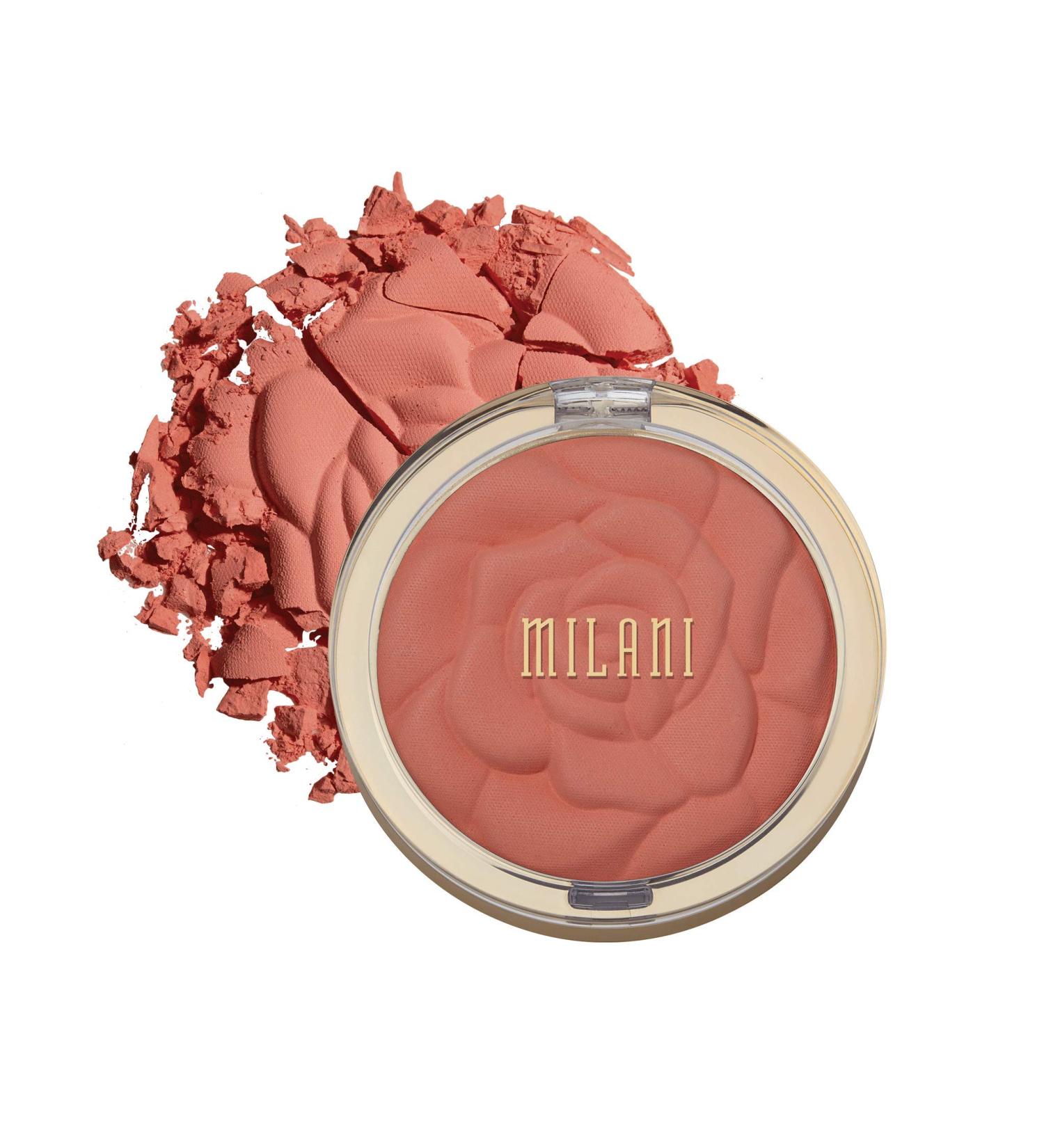 Milani Rose Powder Blush - Wild Rose (0.6 oz) | Cruelty-Free Matte & Shimmery Blush for Face Contouring - Buy Online on GoSupps.com
