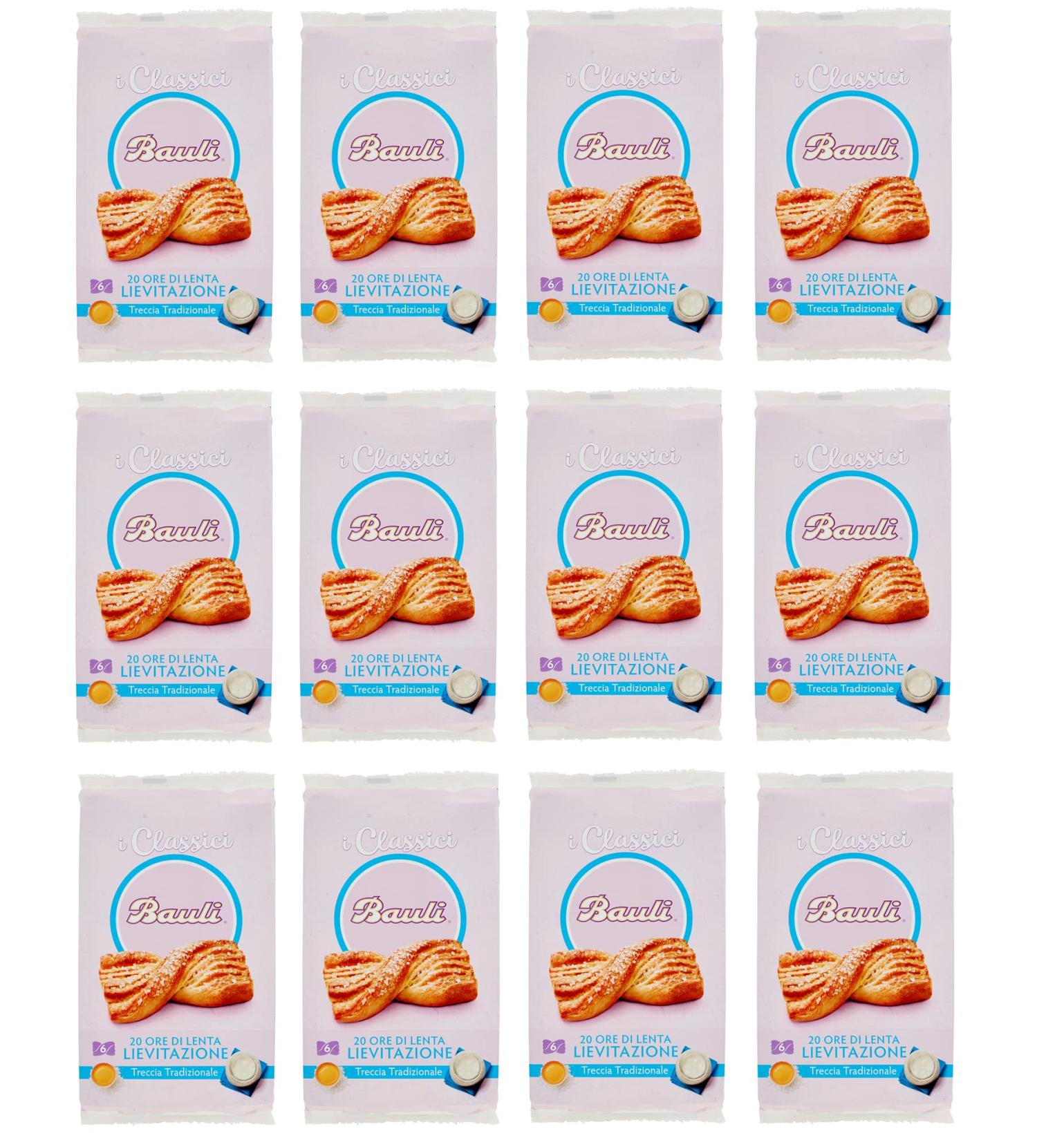  Bauli Bauli Treccia Pack of 12 traditional puff pastry braids 240g each each pack contains 6 braids of 40g each - Buy Online on GoSupps.com