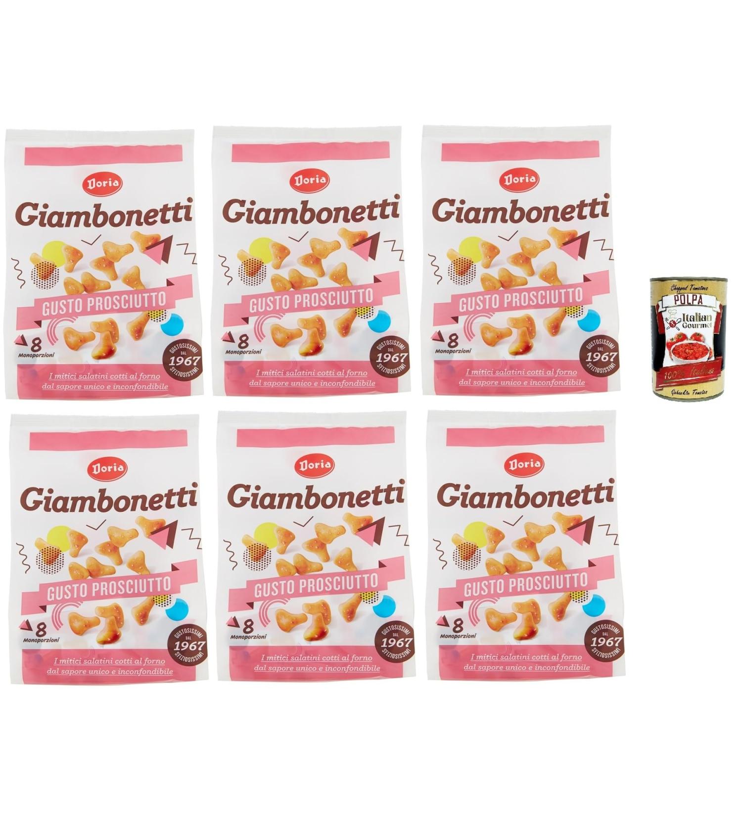 Doria Giambonetti Ham cured ham with four 6 x 320 g + Italian Gourmet Pulp 400 g - Buy Online on GoSupps.com