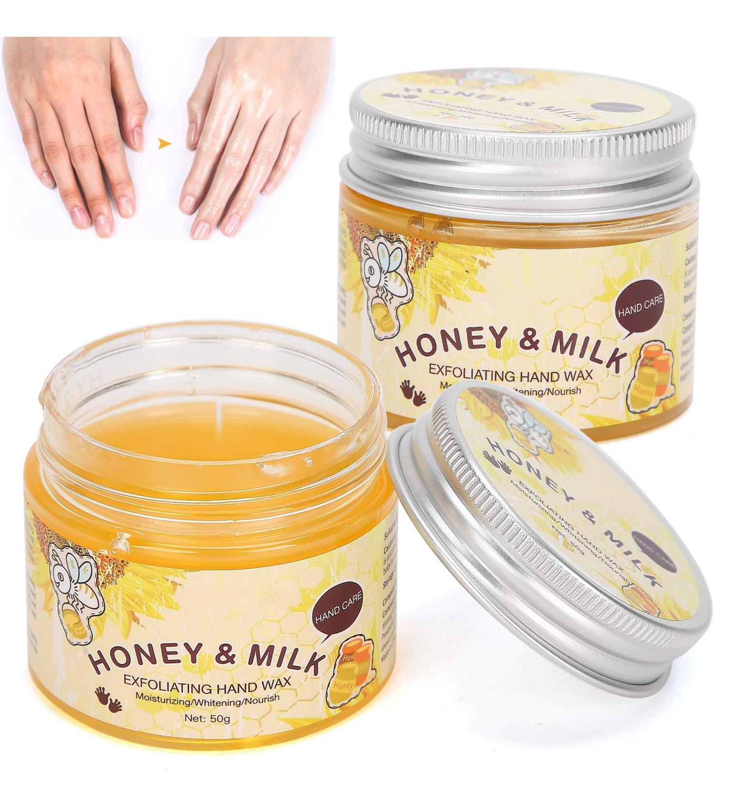 2pcs Milk & Honey Hand Mask Set - Exfoliating & Moisturizing Treatment for Dry Hands - Buy Online on GoSupps.com