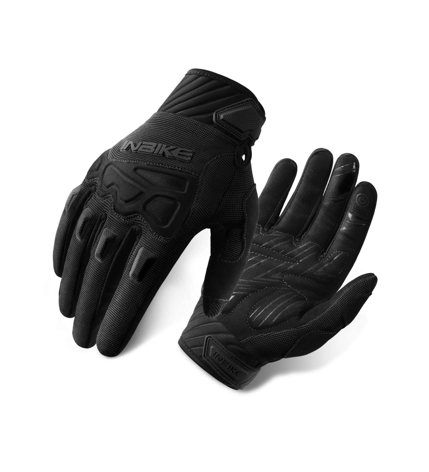 INBIKE MTB Gloves - 100% Full Protection with TPR Finger Pads & SCR Pad for Racing Mountain Biking & Cycling - Black XXL - Buy Online on GoSupps.com