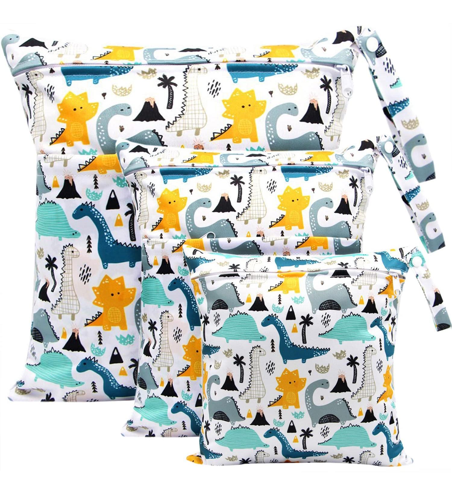 FenFang Wet Bag Cloth Nappy Bags - 3 PCS Waterproof Reusable Storage Organiser for Baby Diapers - Blue - Buy Online on GoSupps.com