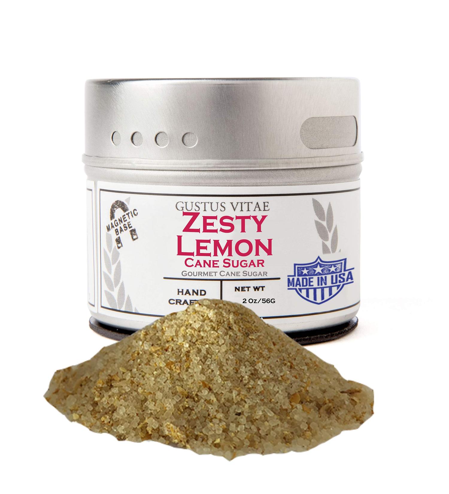 Gustus Vitae Zesty Lemon Cane Sugar 2 oz - Natural Flavor Enhancer - Buy Online on GoSupps.com