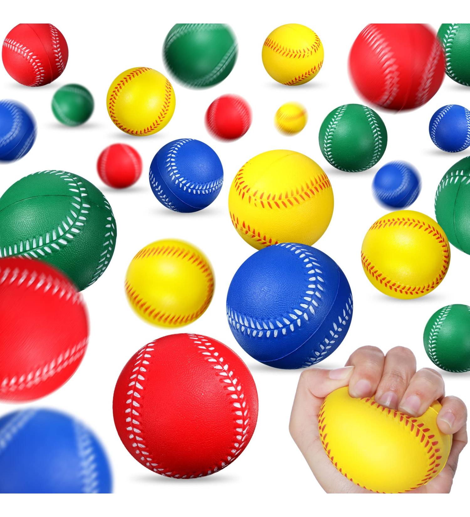 Jerify 12 Pack Foam Training Baseballs - 9 Inch Soft Baseballs for Kids and Teenagers - Practice Balls in Red, Blue, Green, Yellow - Buy Online on GoSupps.com