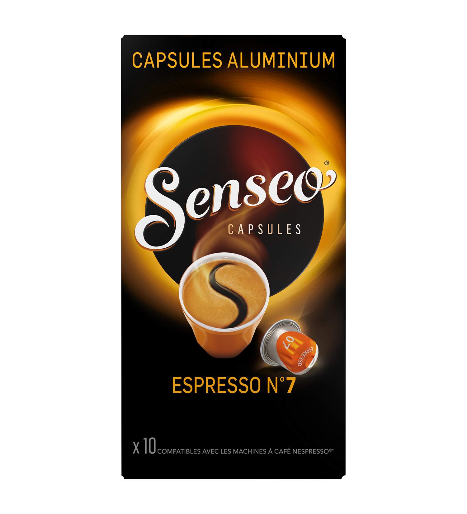 Senseo Espresso Capsules N 7 10 Aluminum Capsules Compatible with Nespresso Machines 52 g - Buy Online on GoSupps.com