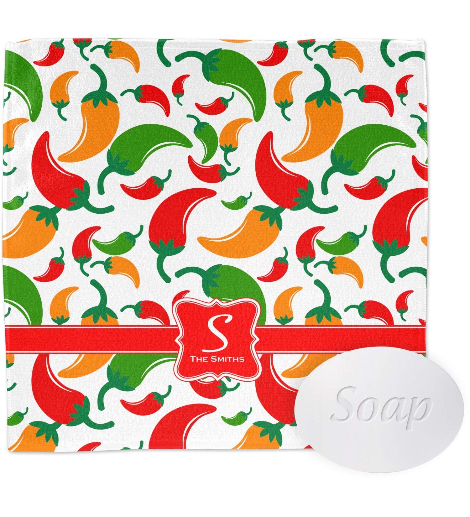 YouCustomizeIt Personalized Colored Peppers Washcloth