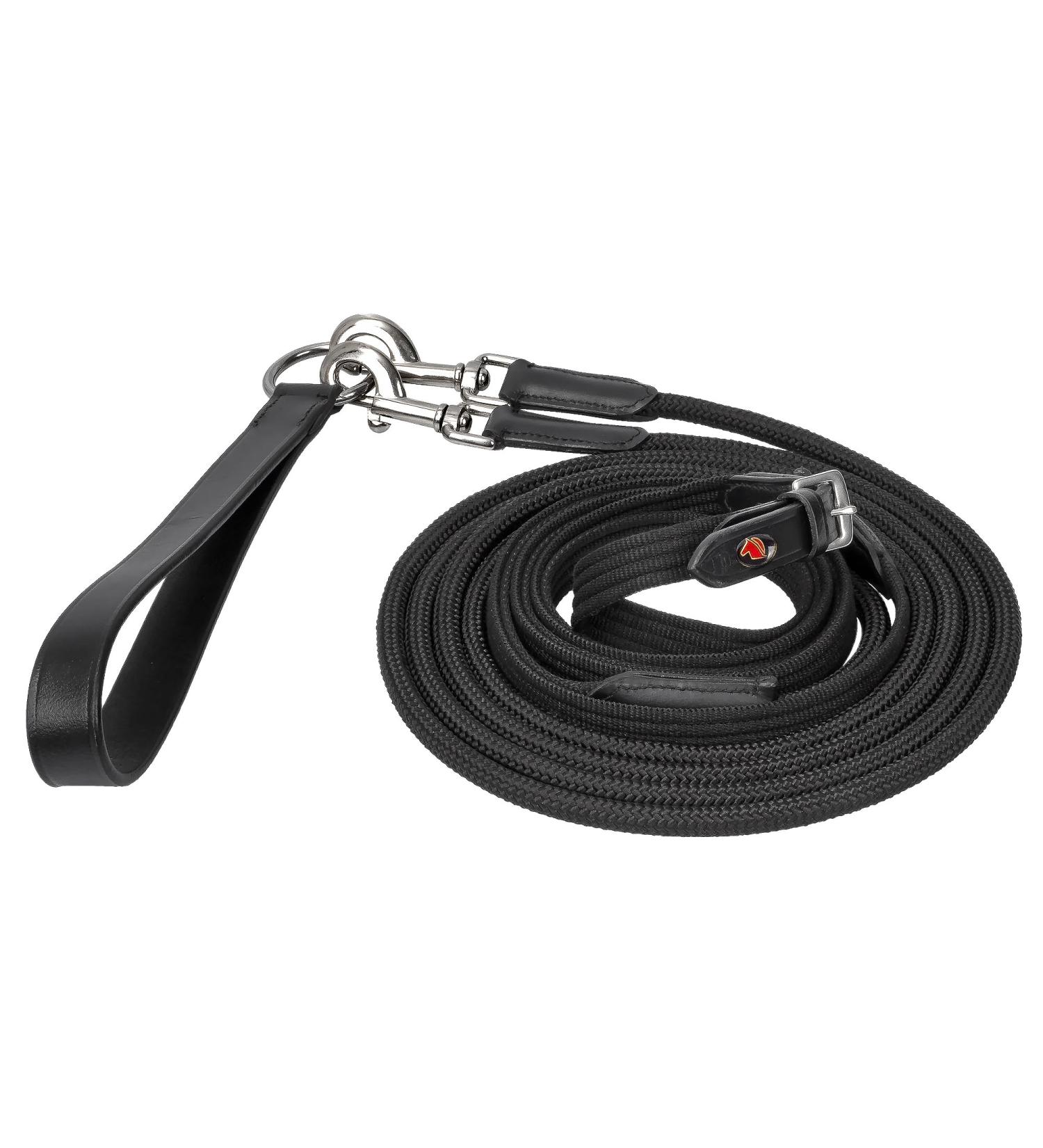 START webbing draw reins black with riding rope one size with carabiner (Parziane)
