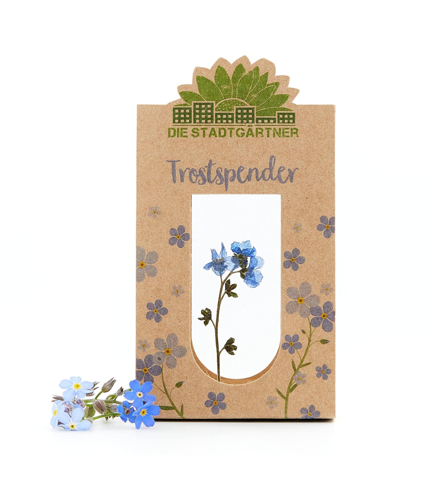 City Gardeners Trostspender: Forget-Me-Not Glass Gift | Handmade Consolation for Friends Teachers & Encouragement | Unique Farewell Gift from Germany - Buy Online on GoSupps.com