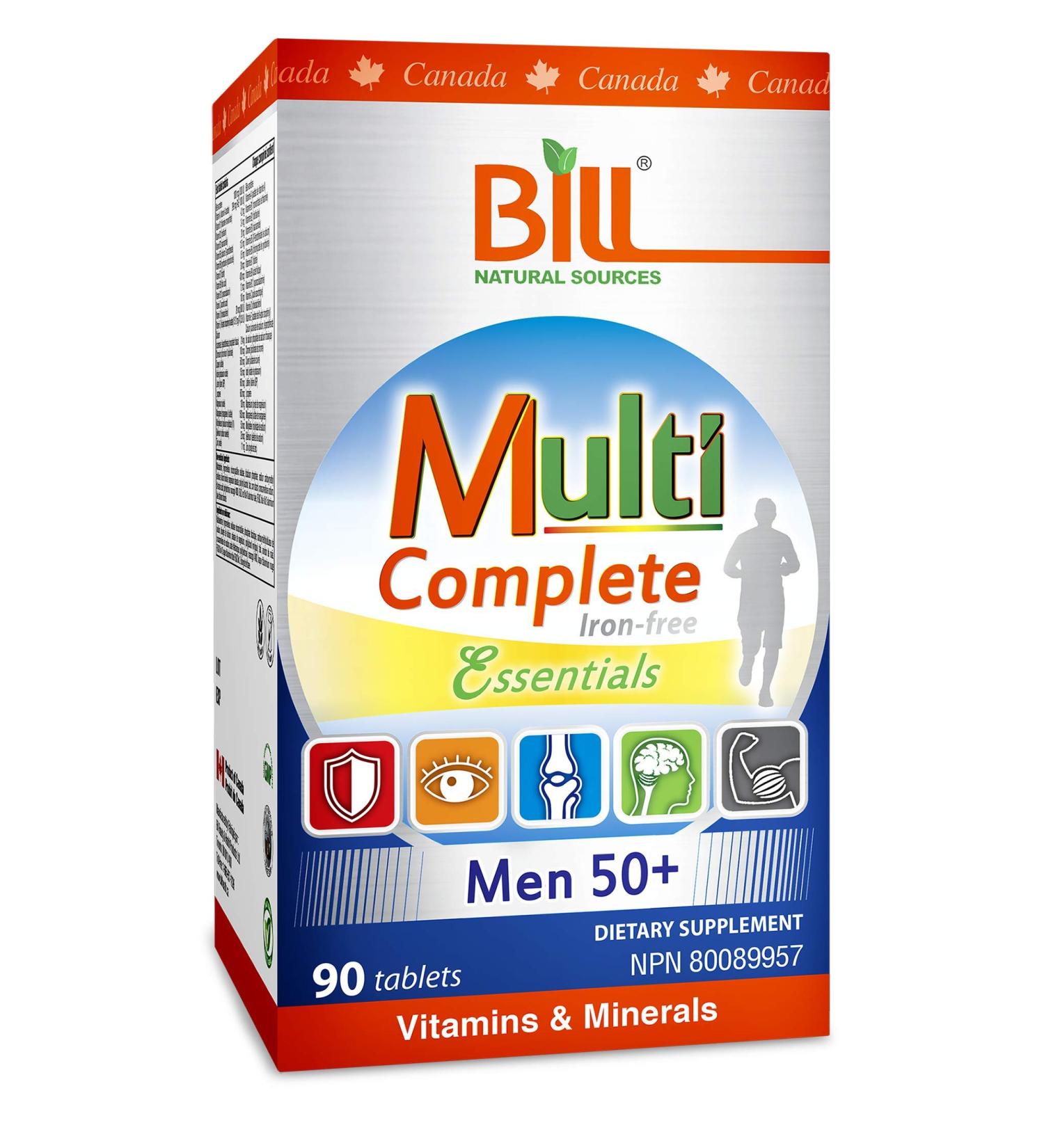 Bill Natural Sources Multi Complete Essentials for Men 50+ 90 Tablets - Buy Online on GoSupps.com
