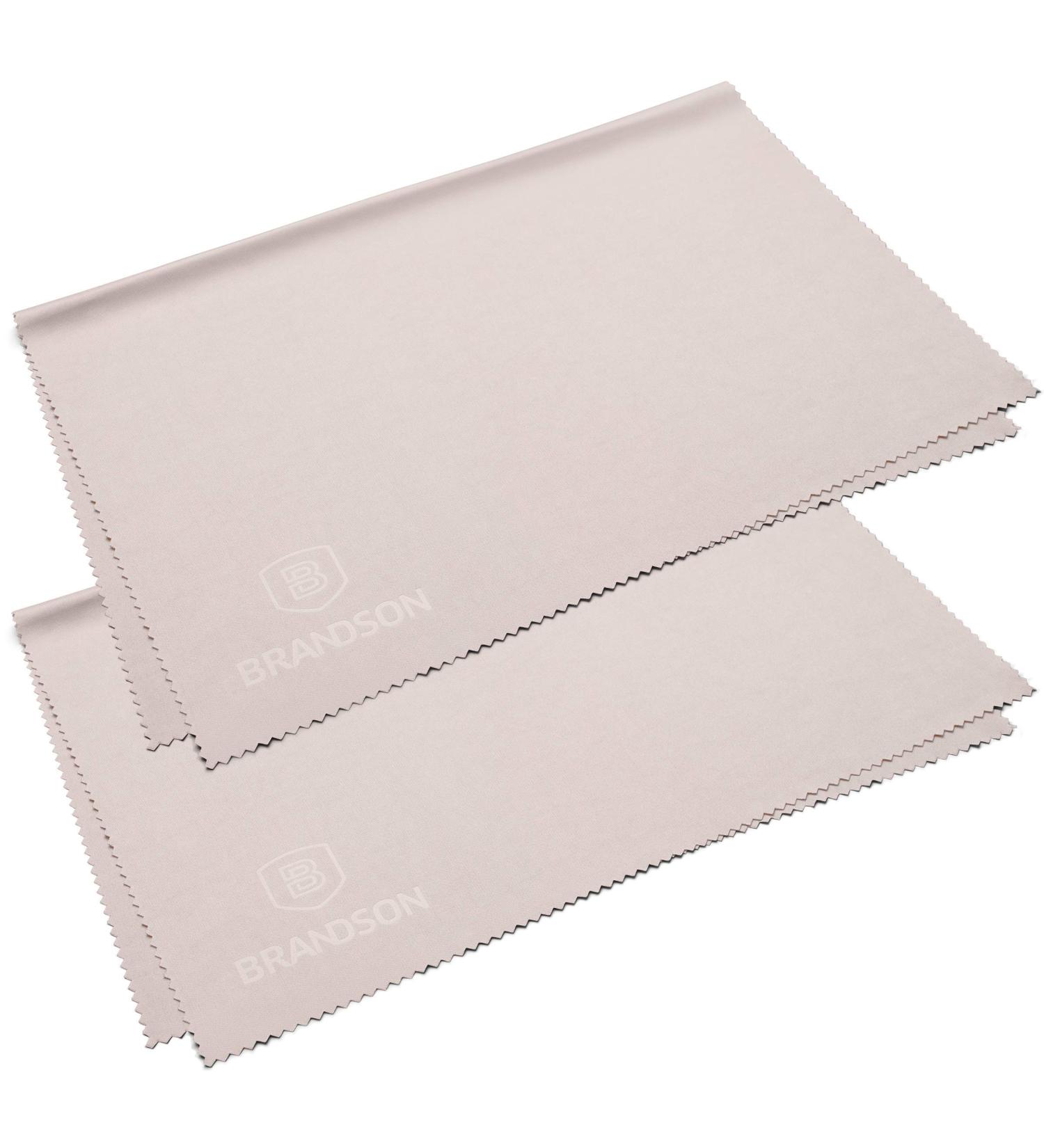 Buy Brandson XXL Glasses Cleaning Towels (30x40 cm) - 2 Washable Microfiber Cloths for Glasses & Screens - Perfect for Cell Phones & Displays - Gray - Buy Online on GoSupps.com