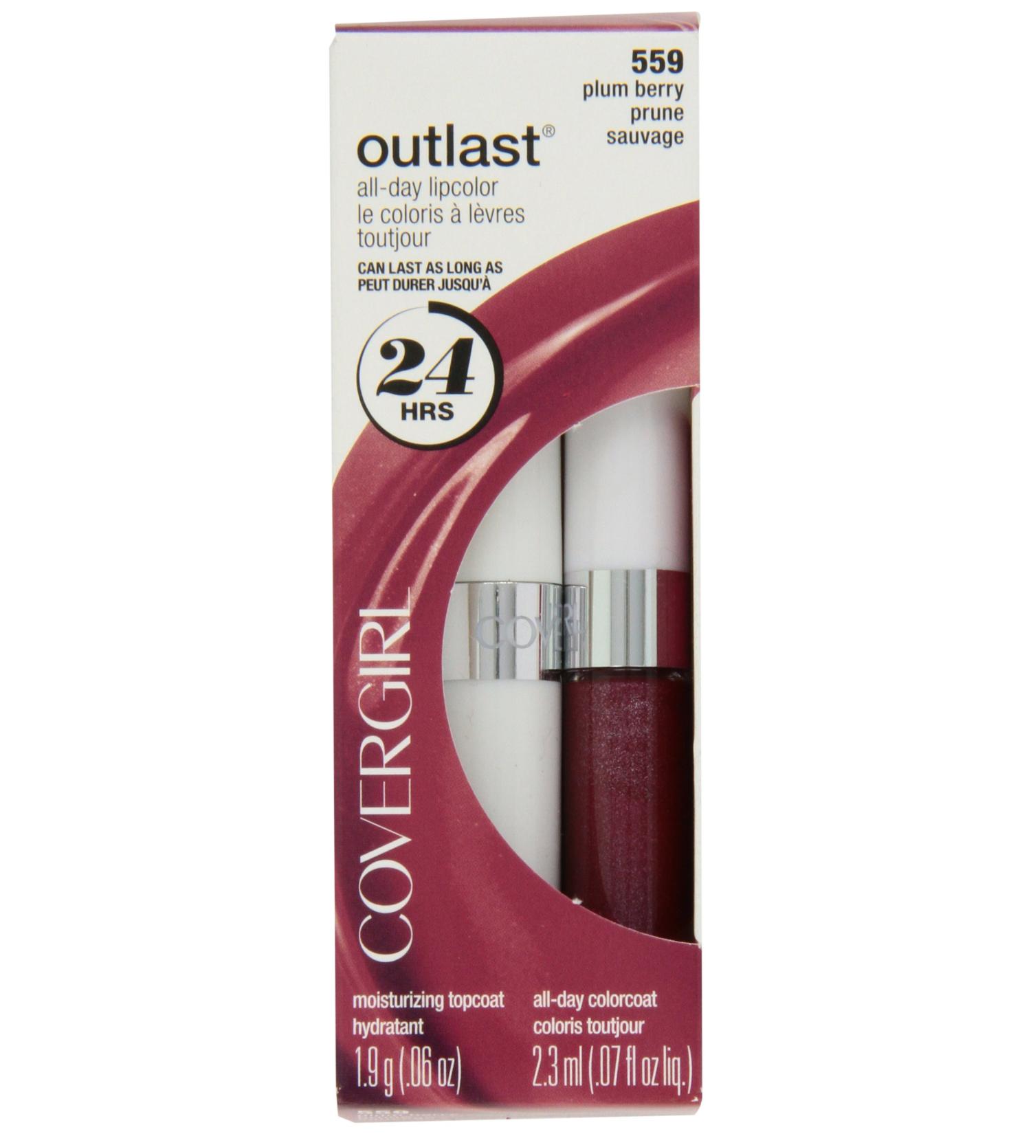 CoverGirl Outlast All Day Two Step Lipcolor Plum Berry 559 - 0.13 Ounce (2 Count) - Buy Online on GoSupps.com