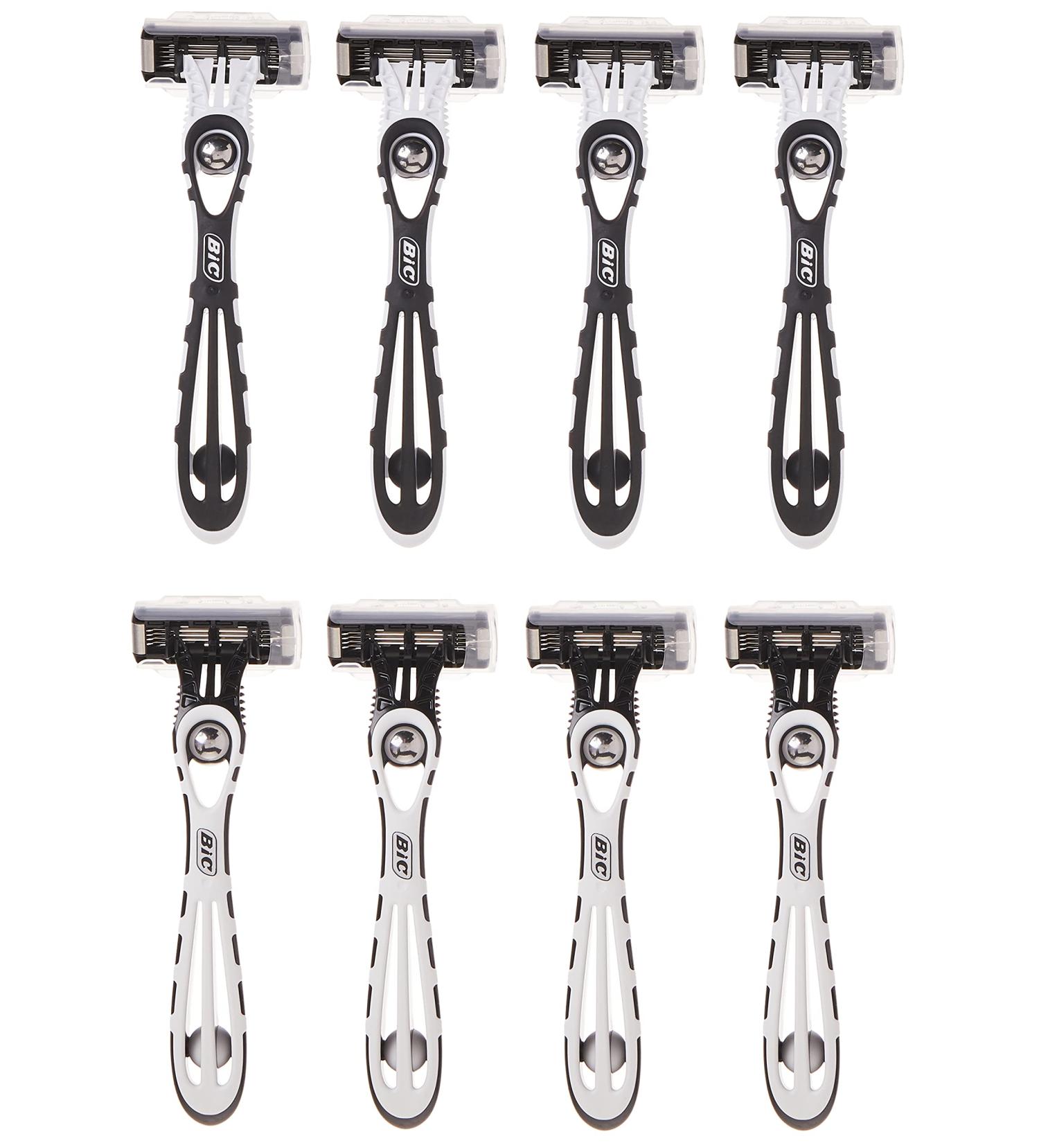 BIC Flex 5 Men's 5-Blade Disposable Razors - 8-Count Pack for Smooth & Comfortable Shave - Buy Online on GoSupps.com