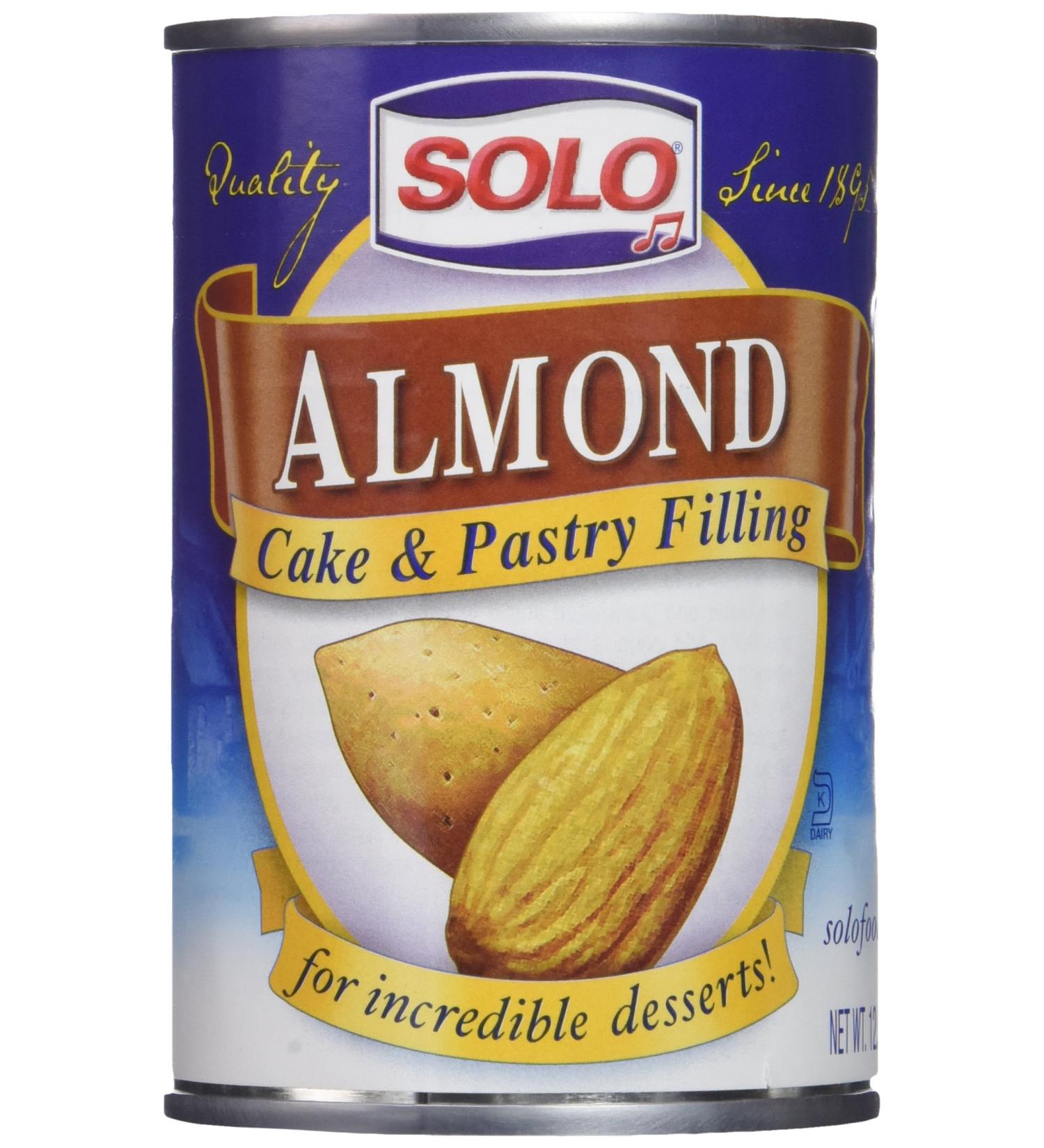 Solo Almond Cake and Pastry Filling 12.5oz, 2 Cans 12.5 Ounce (Pack of 2)
