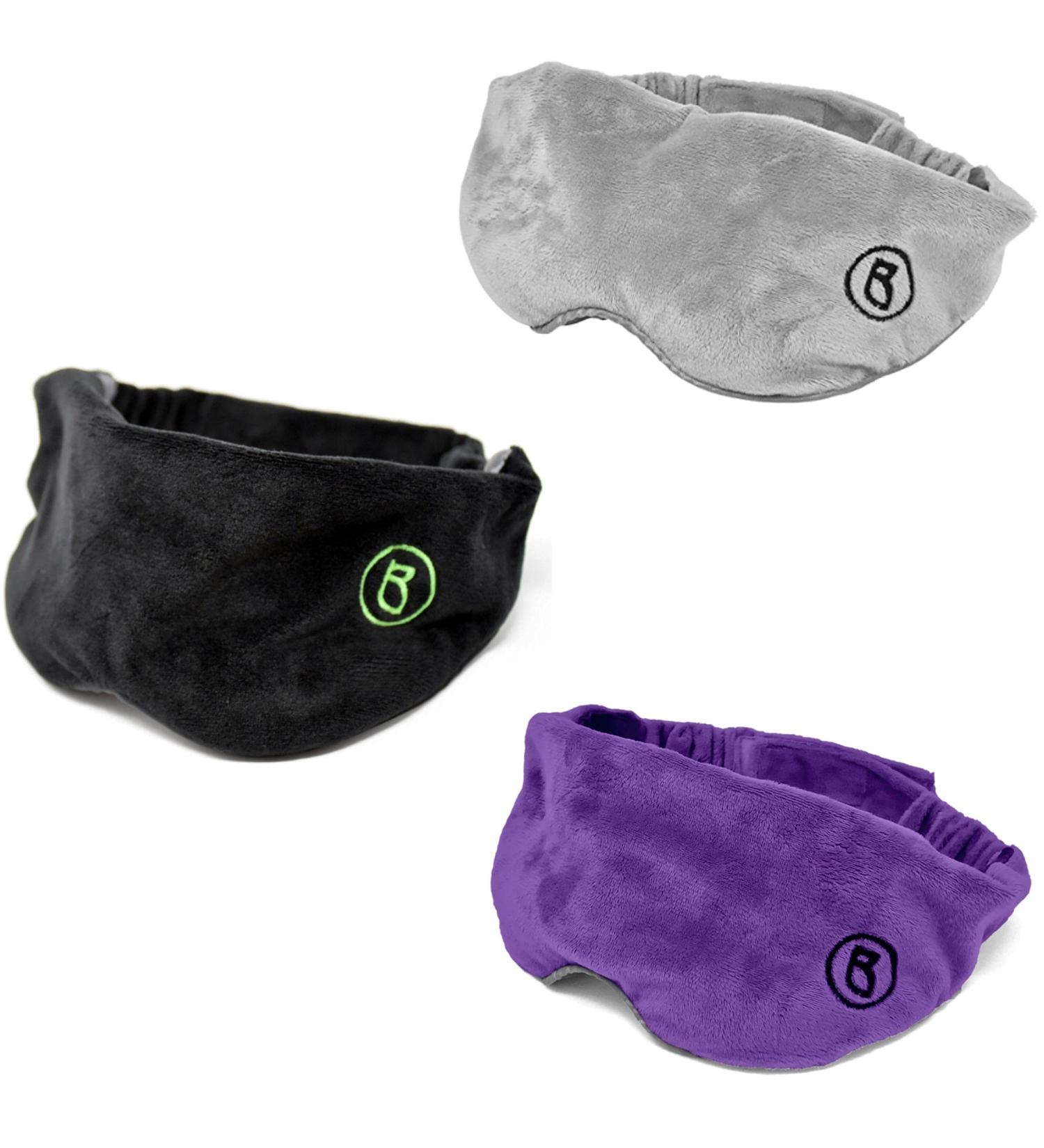 BARMY Weighted Sleep Masks Bundle - Black, Gray, and Purple - 0.8lb - Blocks Light for Relaxation and Comfortable Sleep - Buy Online on GoSupps.com