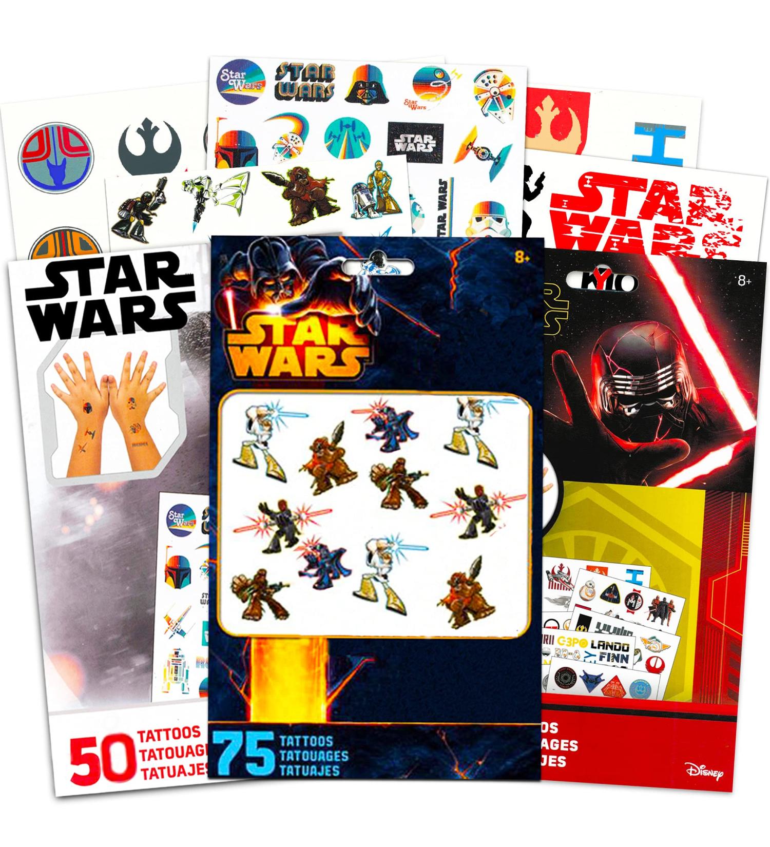 Star Wars Temporary Tattoos Bundle - Over 200 Episode 1-9 Designs - Party Favors Set for Star Wars Fans - Buy Online on GoSupps.com
