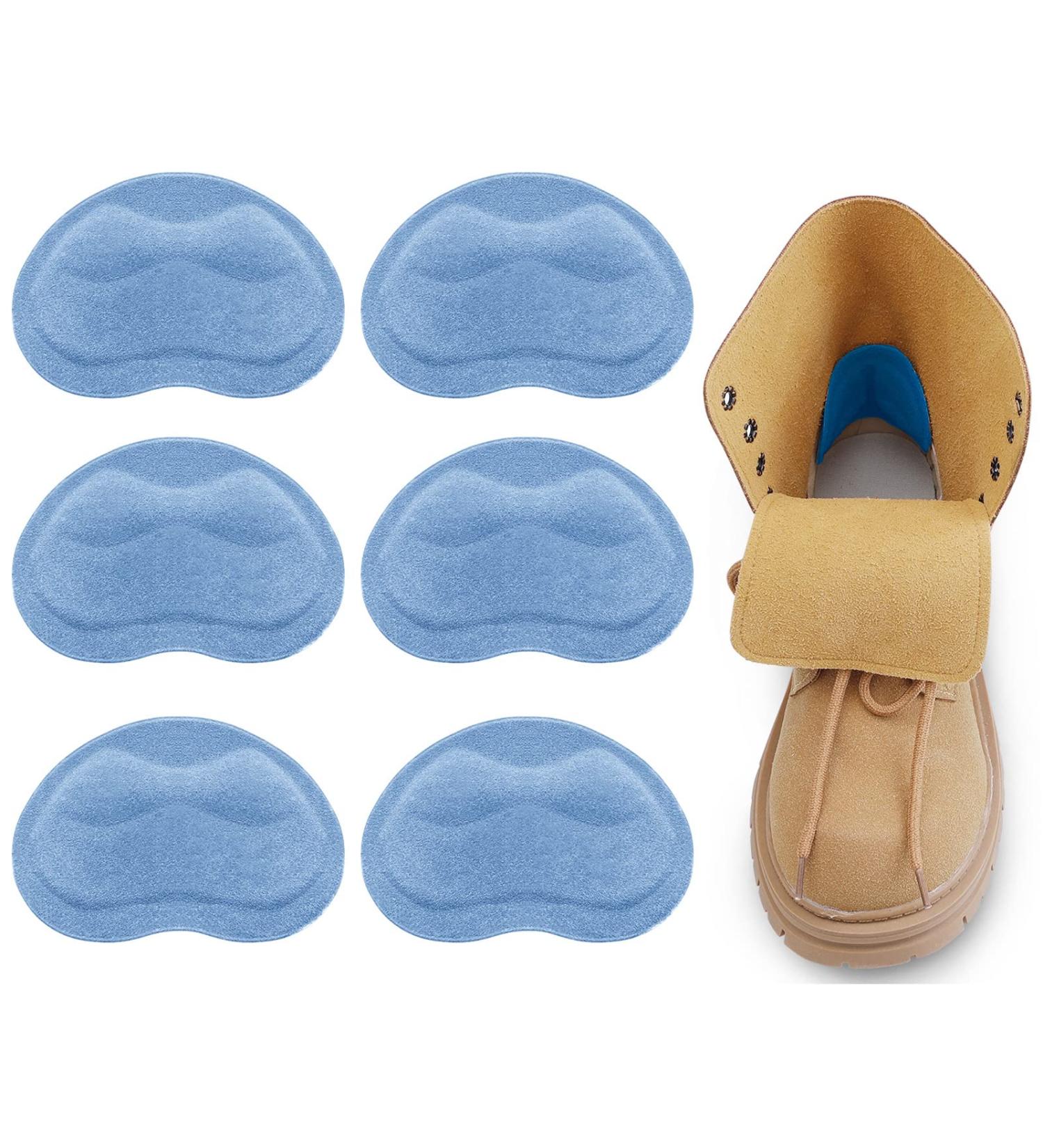 Space Lion Leather Heel Pads - 4 Pairs Blue Inserts for Loose Shoes | Prevent Heel Slip and Blister, Improve Shoe Fit and Comfort - Buy Online on GoSupps.com
