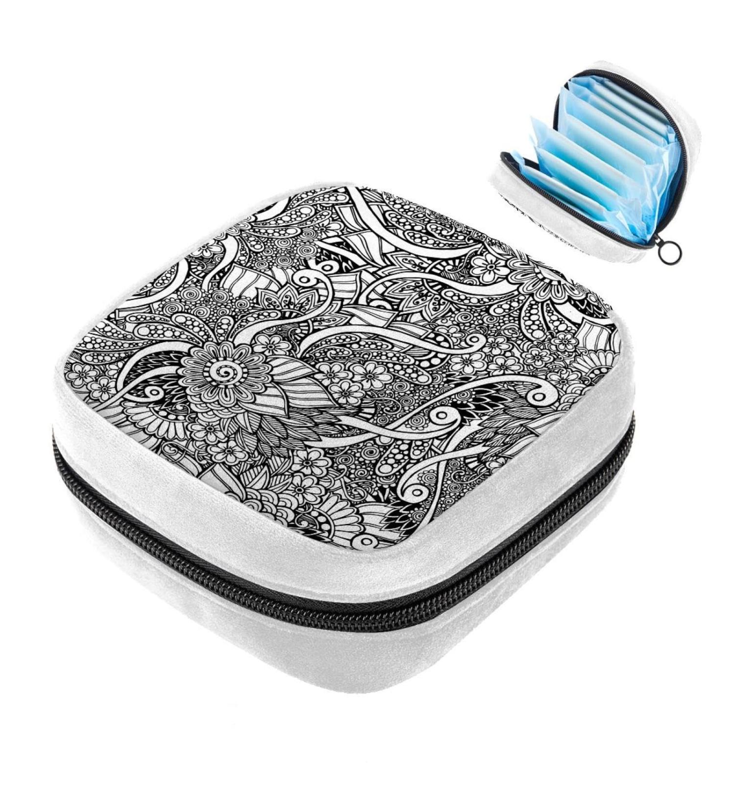 Vintage Flower Texture Sanitary Napkin Storage Bag - Color5172 - Buy Online on GoSupps.com