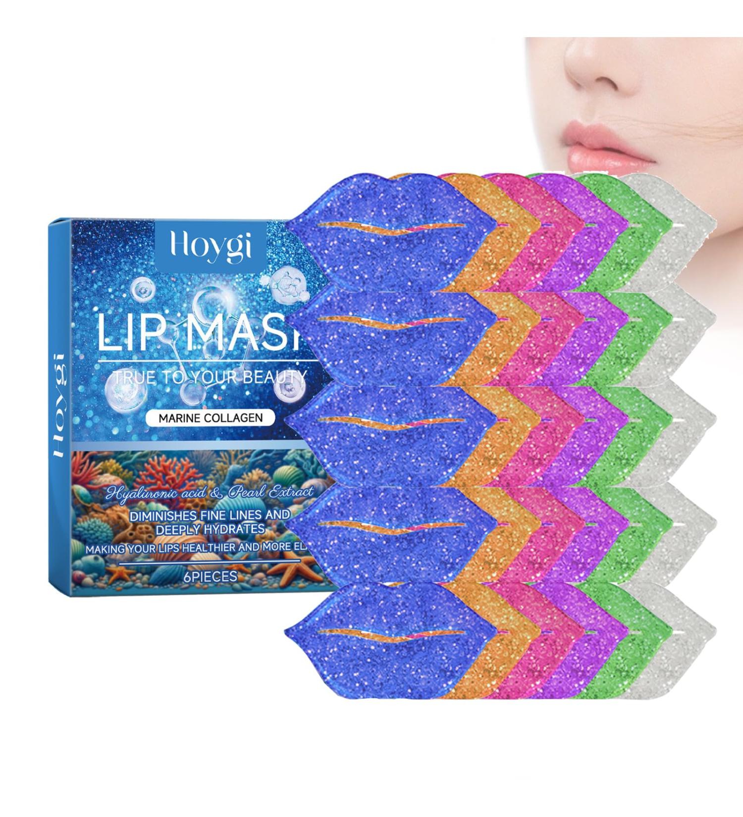 Collagen Lip Mask Pink Moisturizing Lip Patch Natural Collagen Lip Mask Overnight Anti-Aging And Anti-Chapped Reduce Lip Lines Under Lip Patches - Upgrade Lip Gel Pads (5pcs Blue) 5pcs Blue - Buy Online on GoSupps.com