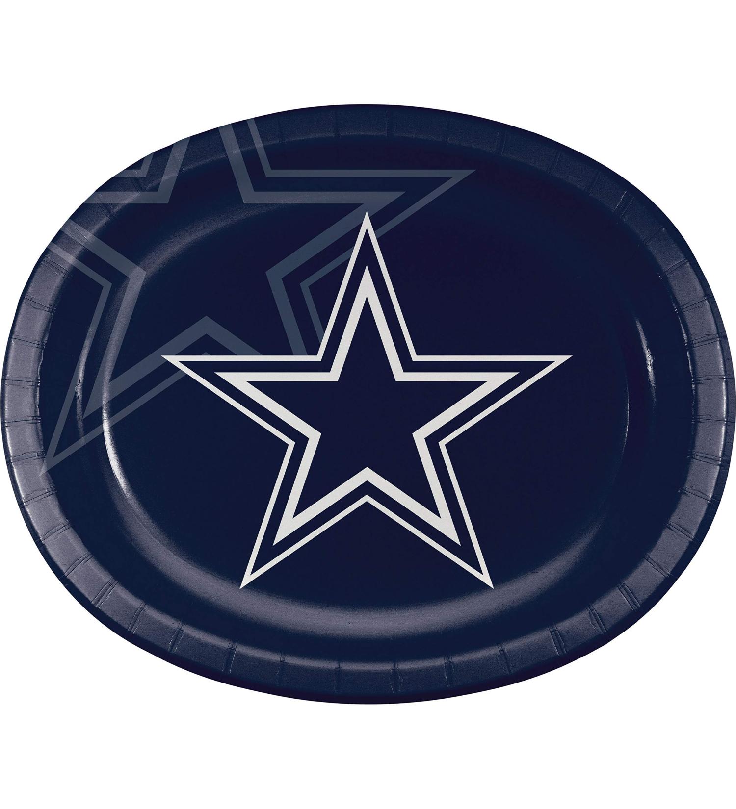 Creative Converting Dallas Cowboys Oval Plates, 24 ct