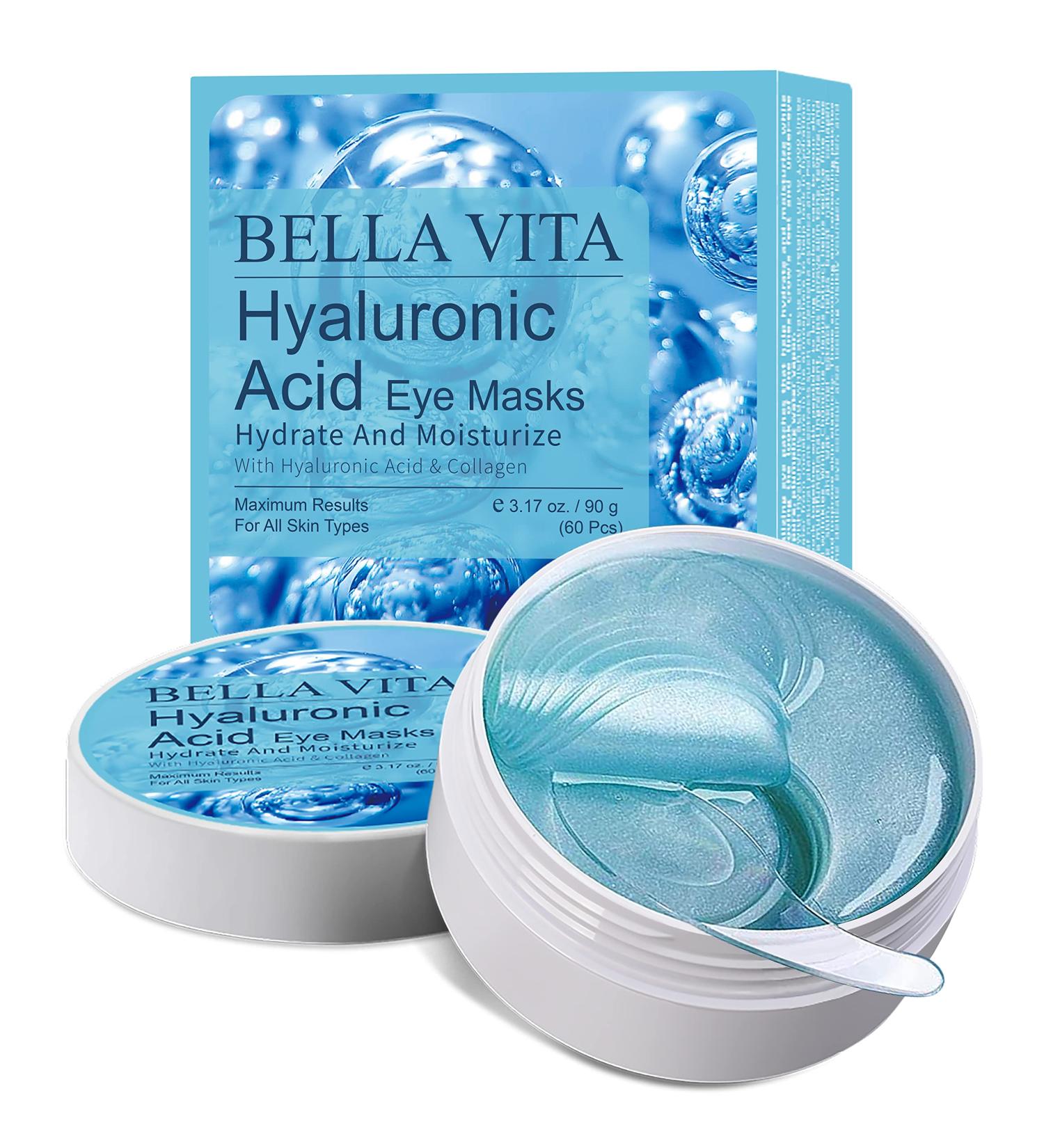 BELLA VITA Under Eye Patches - Hyaluronic Acid Collagen Gel Masks for Dark Circles Puffiness & Wrinkles 30 Pairs for Men & Women - Rejuvenate & Hydrate Your Eyes - Buy Online on GoSupps.com