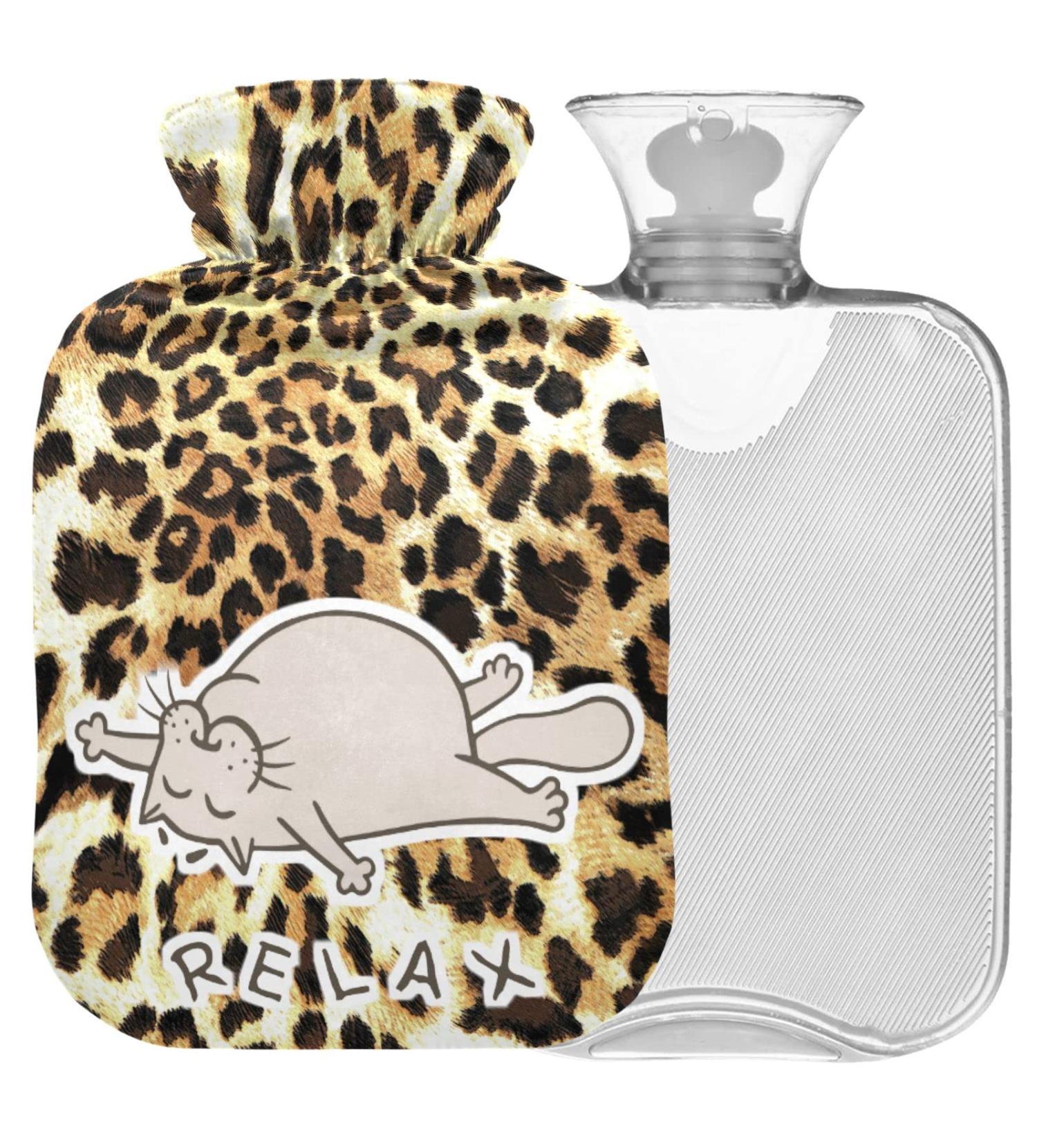 Buy Naanle Relax Cat Hot Water Bottle | 2L Transparent Cover | Bed & Foot Warmer for Pain Relief & Therapy International Shipping - Buy Online on GoSupps.com