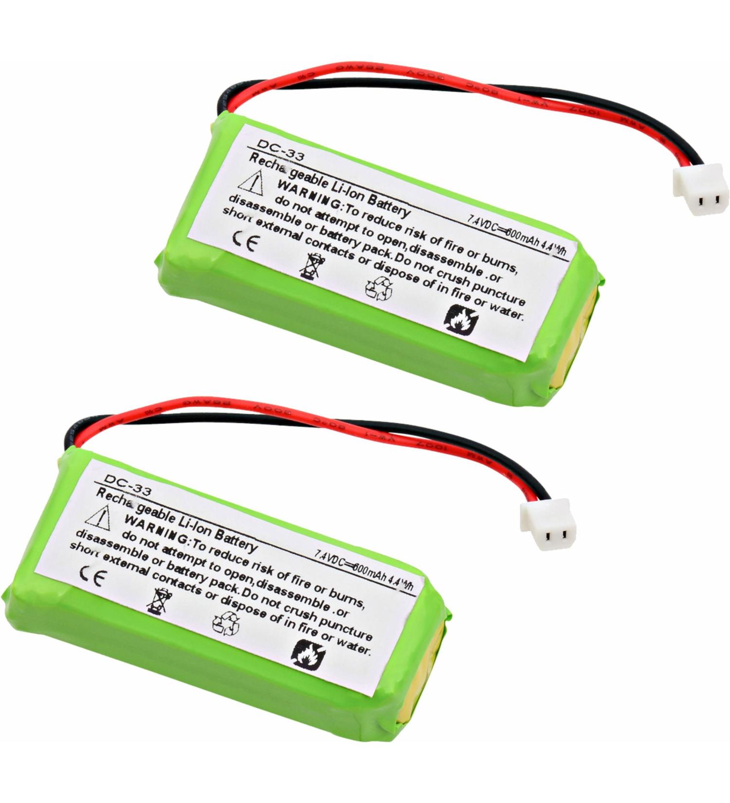 Synergy Digital Replacement Batteries Compatible with AE Energy AE602248P6H Replacement (Li-Ion 7.4V 600 mAh) Combo-Pack Includes: 2 x DC-33 Batteries