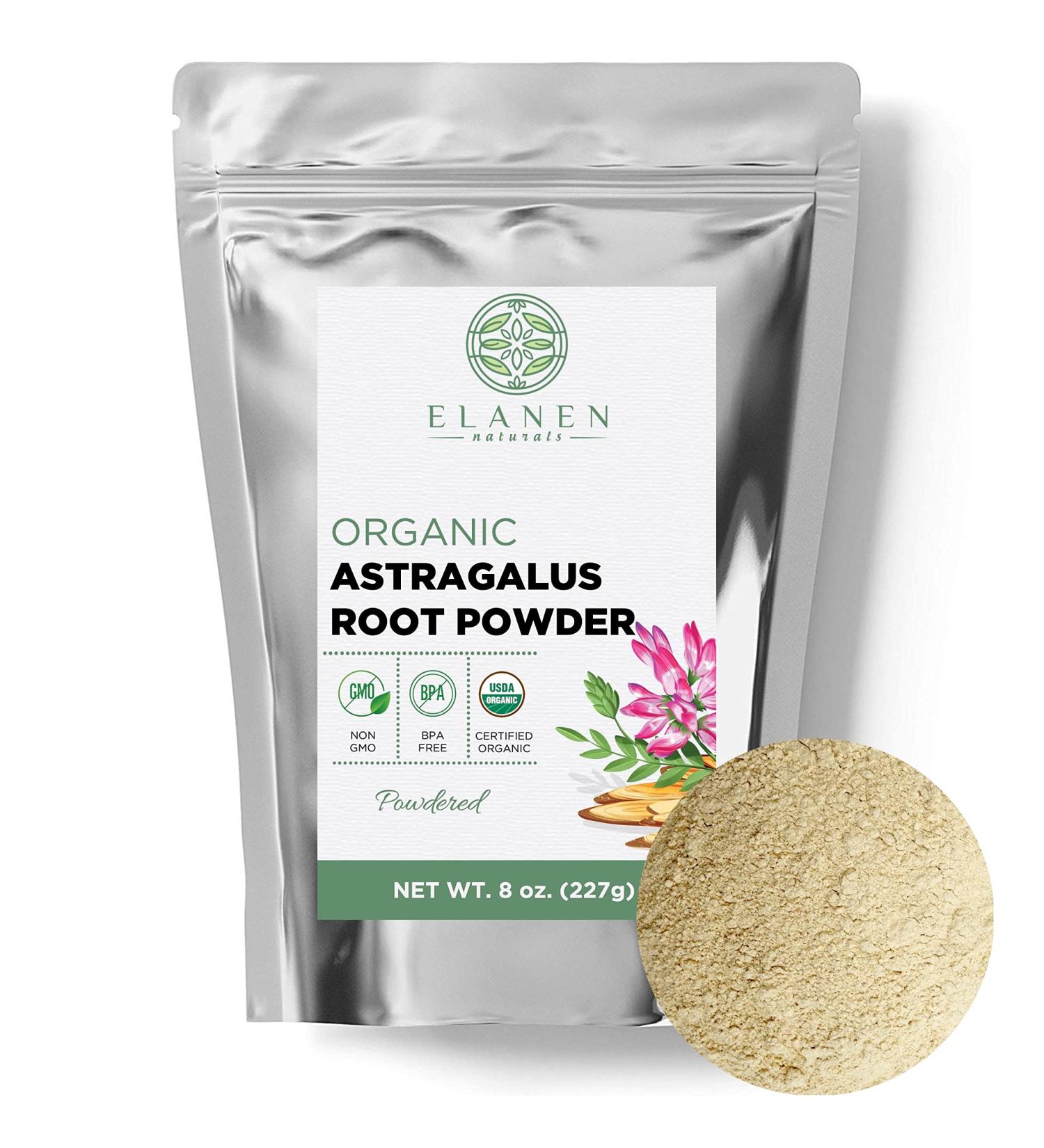 USDA Certified Organic Astragalus Root Powder - 8 oz (227g) | Pure Astragalus Membranaceus Powder for Immune Support - Buy Online on GoSupps.com